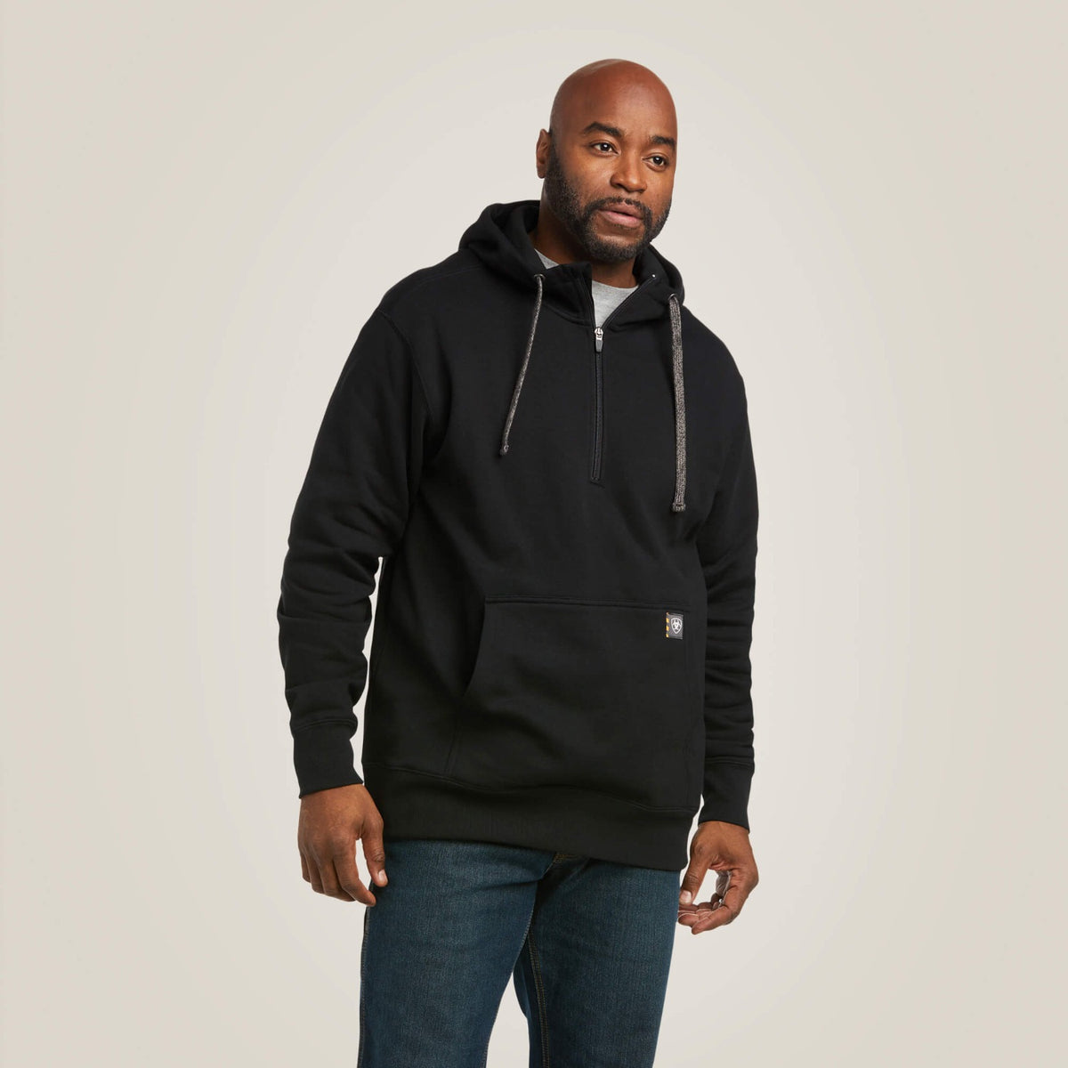 Ariat Men&#39;s Rebar Workman Quarter Zip Hoodie - Work World - Workwear, Work Boots, Safety Gear
