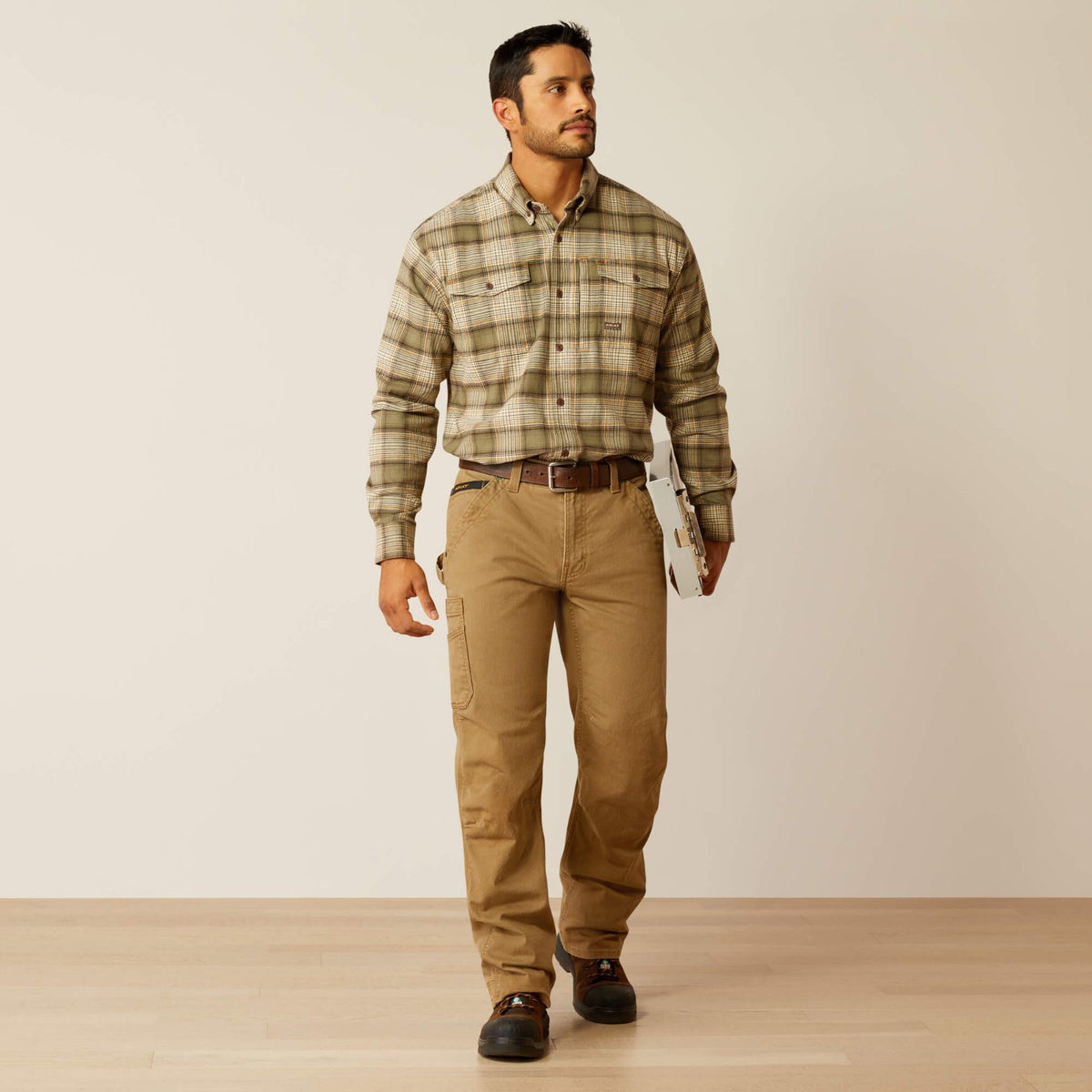 Ariat Men&#39;s Rebar Flannel DuraStretch Button-Down Work Shirt - Work World - Workwear, Work Boots, Safety Gear