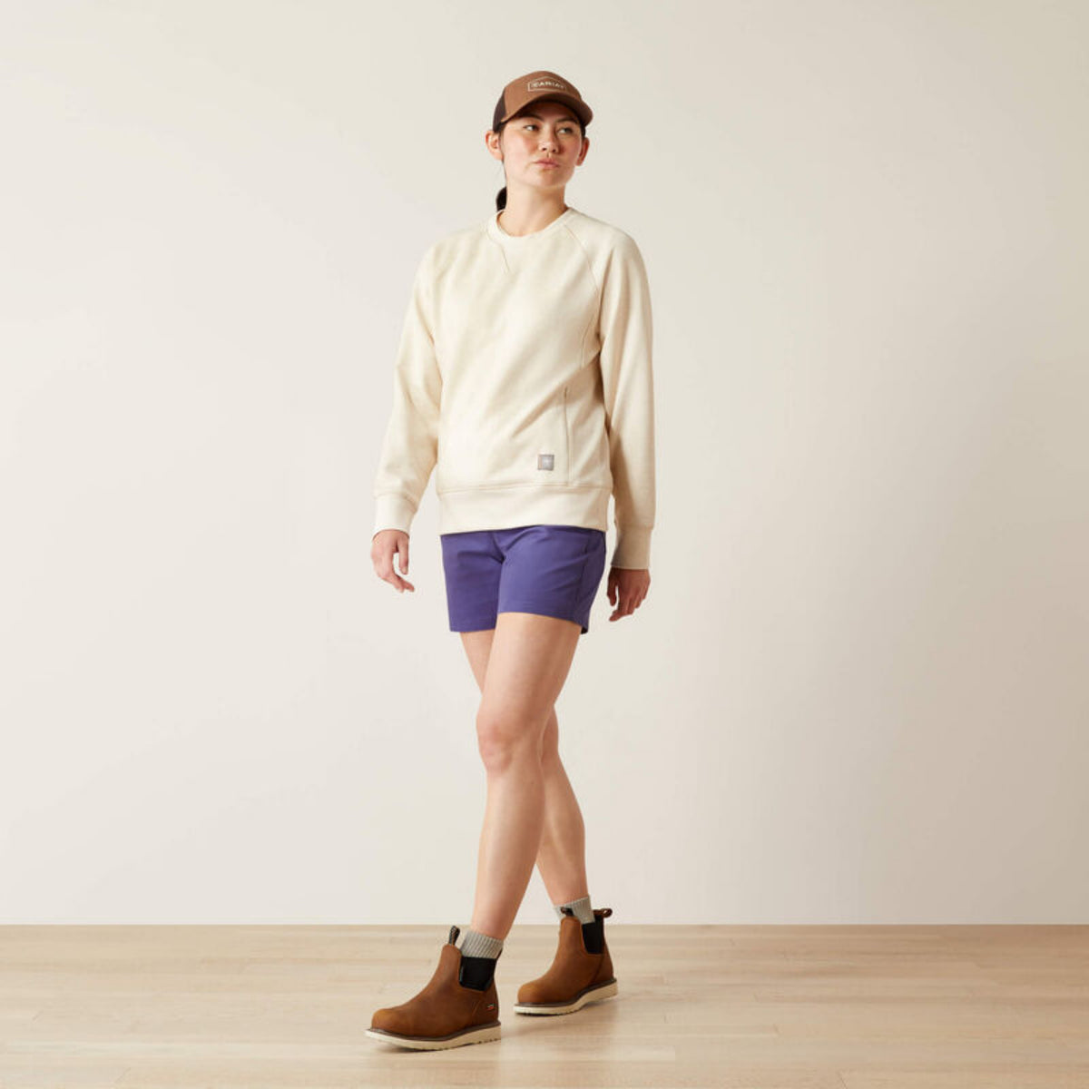 Ariat Women&#39;s Rebar Workman Washed Fleece Sweatshirt - Work World - Workwear, Work Boots, Safety Gear