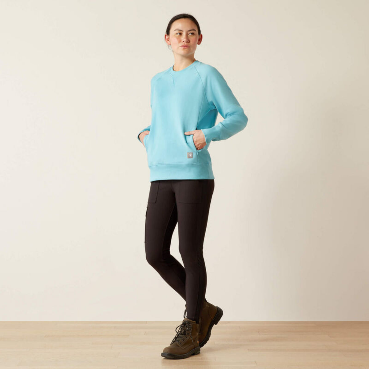 Ariat Women&#39;s Rebar Workman Washed Fleece Sweatshirt - Work World - Workwear, Work Boots, Safety Gear