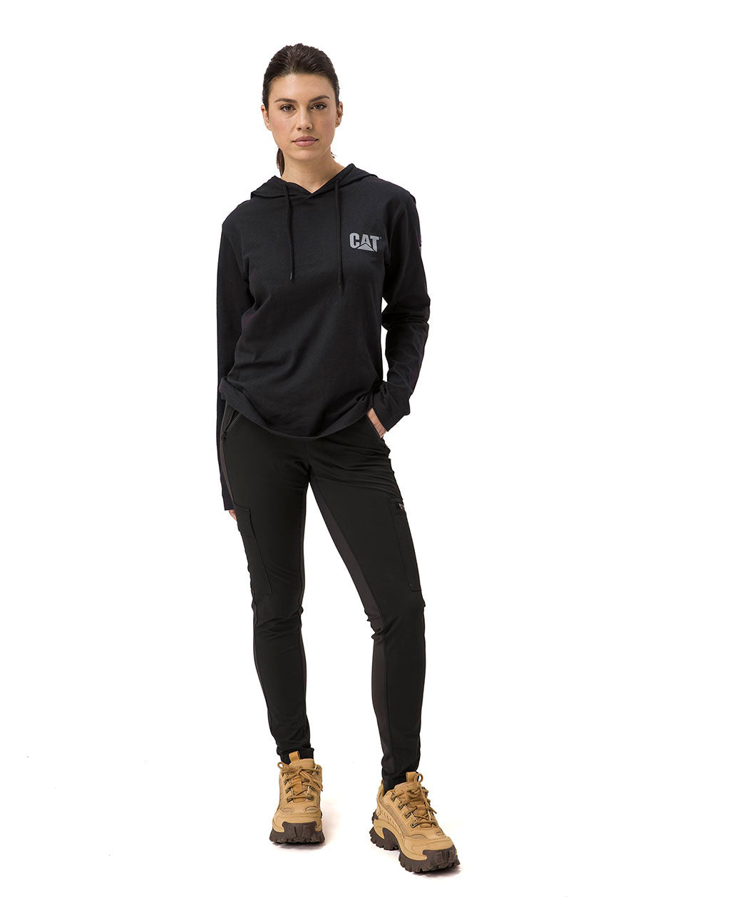CAT Women&#39;s UPF Banner Hooded Long Sleeve T-Shirt - Work World - Workwear, Work Boots, Safety Gear