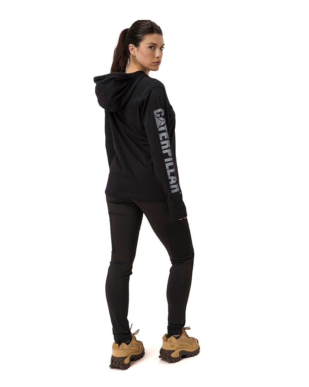 CAT Women&#39;s UPF Banner Hooded Long Sleeve T-Shirt - Work World - Workwear, Work Boots, Safety Gear