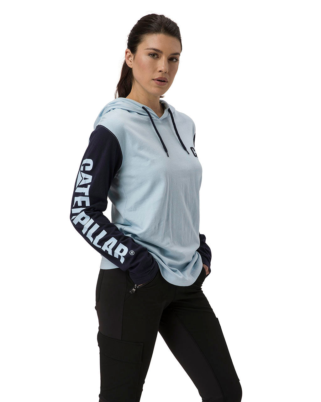 CAT Women's UPF Banner Hooded Long Sleeve T-Shirt - Work World - Workwear, Work Boots, Safety Gear