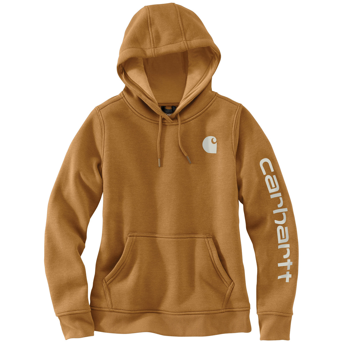 Carhartt Women&#39;s Clarksburg Graphic Sleeve Hoodie_Carhartt Brown - Work World - Workwear, Work Boots, Safety Gear