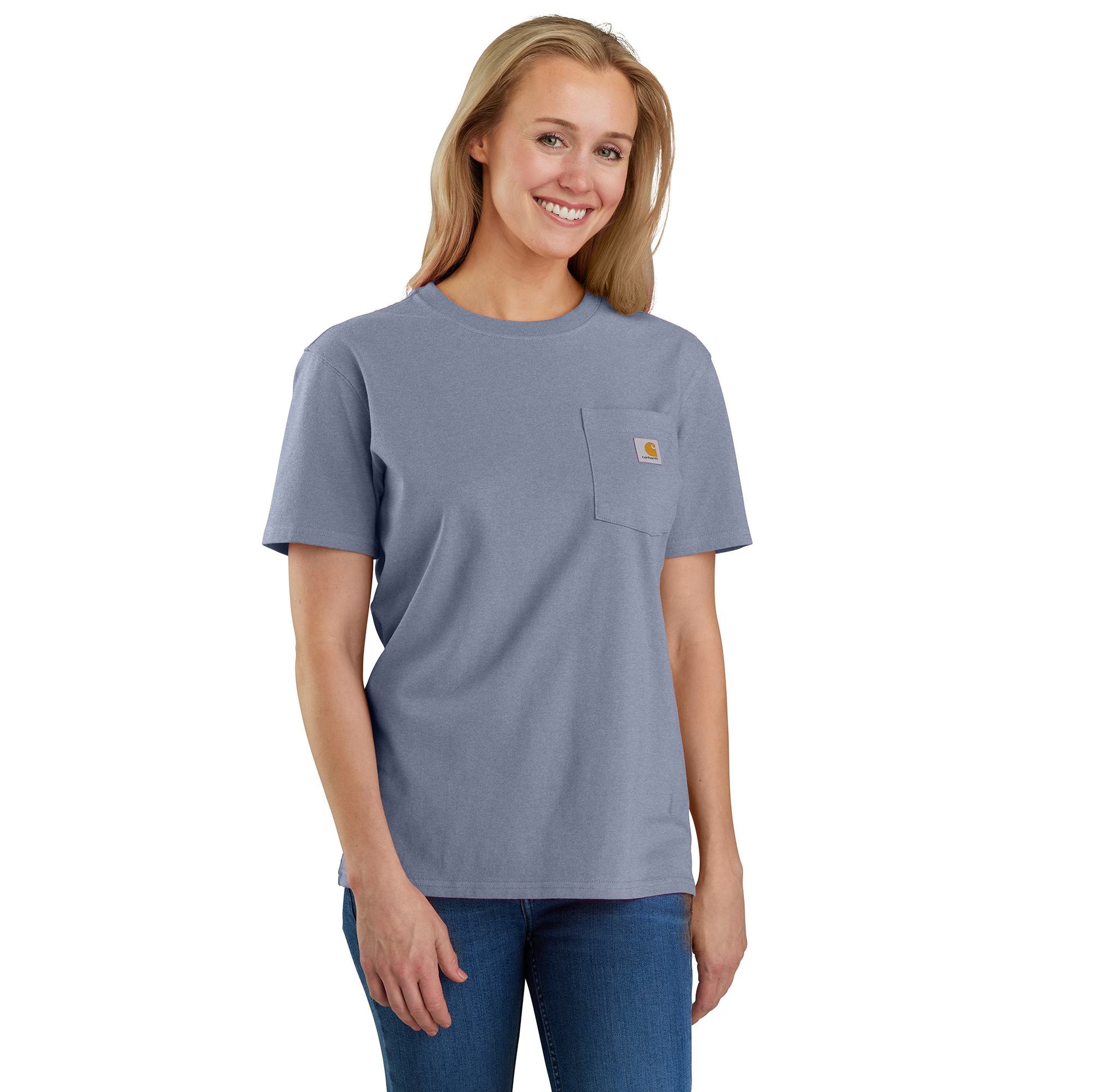 Carhartt Women's Short Sleeve Pocket T-Shirt_Wisteria Heather - Work World - Workwear, Work Boots, Safety Gear