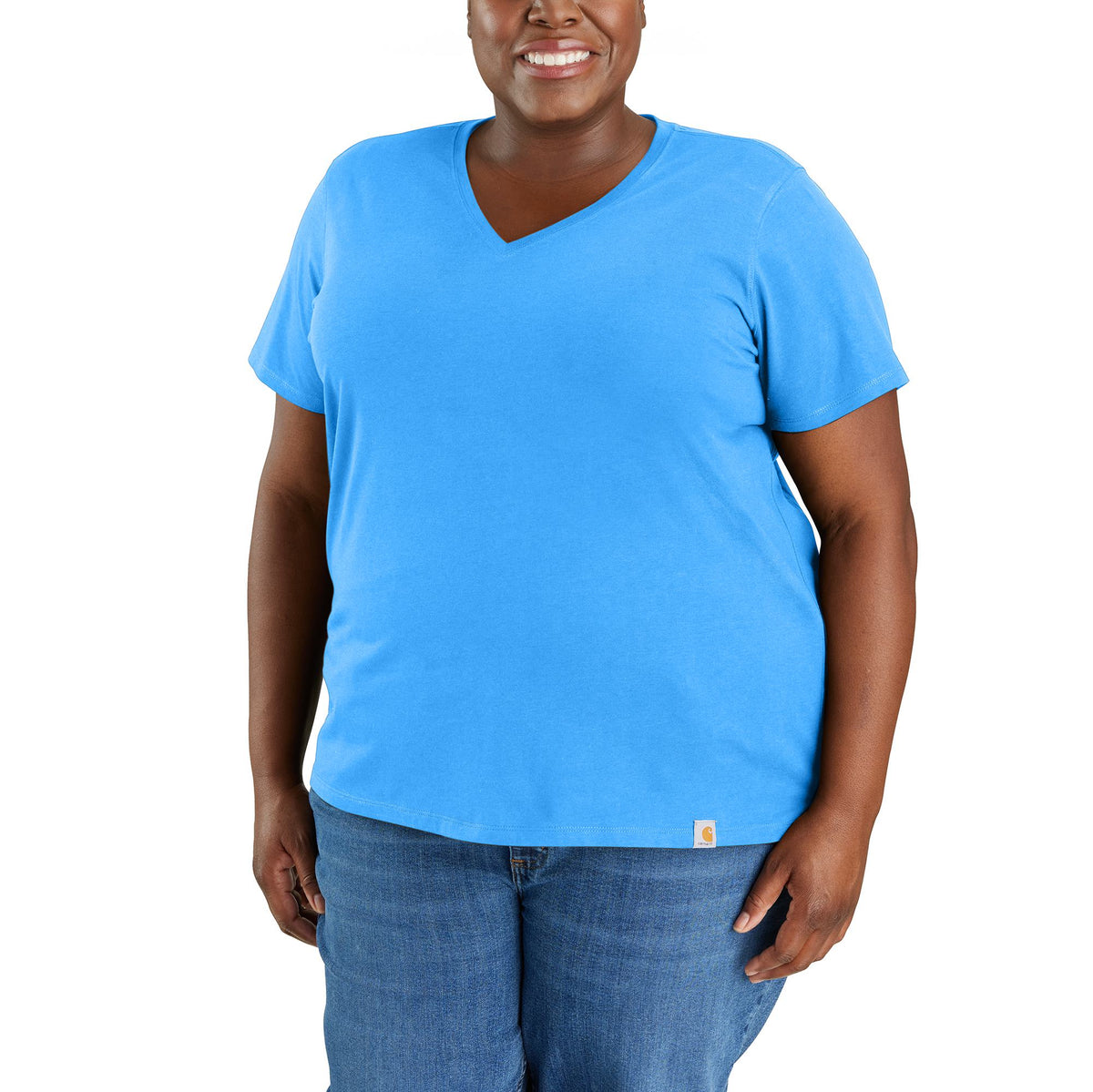 Carhartt Women&#39;s TENCEL Relaxed Fit Short Sleeve V-Neck T-Shirt - Work World - Workwear, Work Boots, Safety Gear