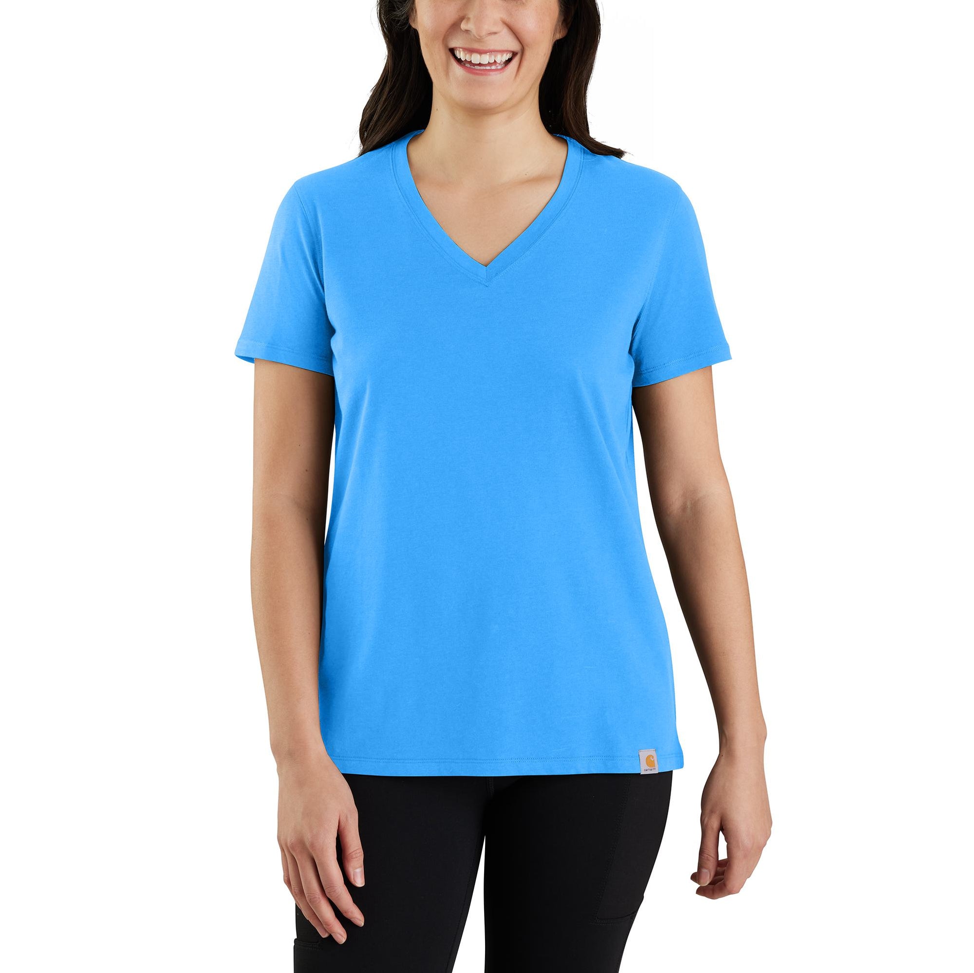 Carhartt Women's TENCEL Relaxed Fit Short Sleeve V-Neck T-Shirt - Work World - Workwear, Work Boots, Safety Gear