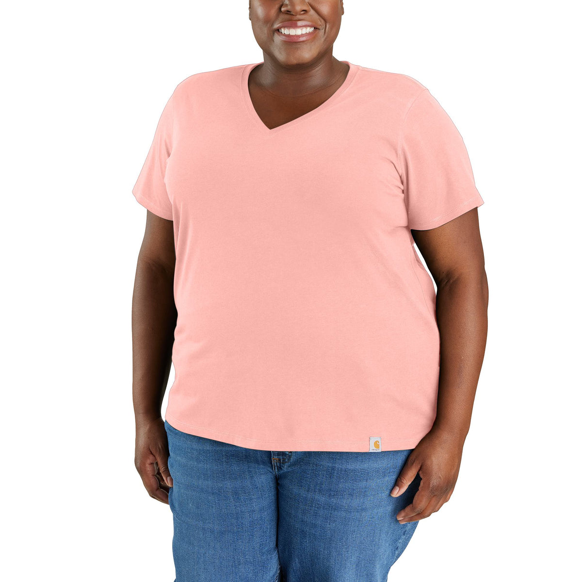 Carhartt Women&#39;s TENCEL Relaxed Fit Short Sleeve V-Neck T-Shirt - Work World - Workwear, Work Boots, Safety Gear