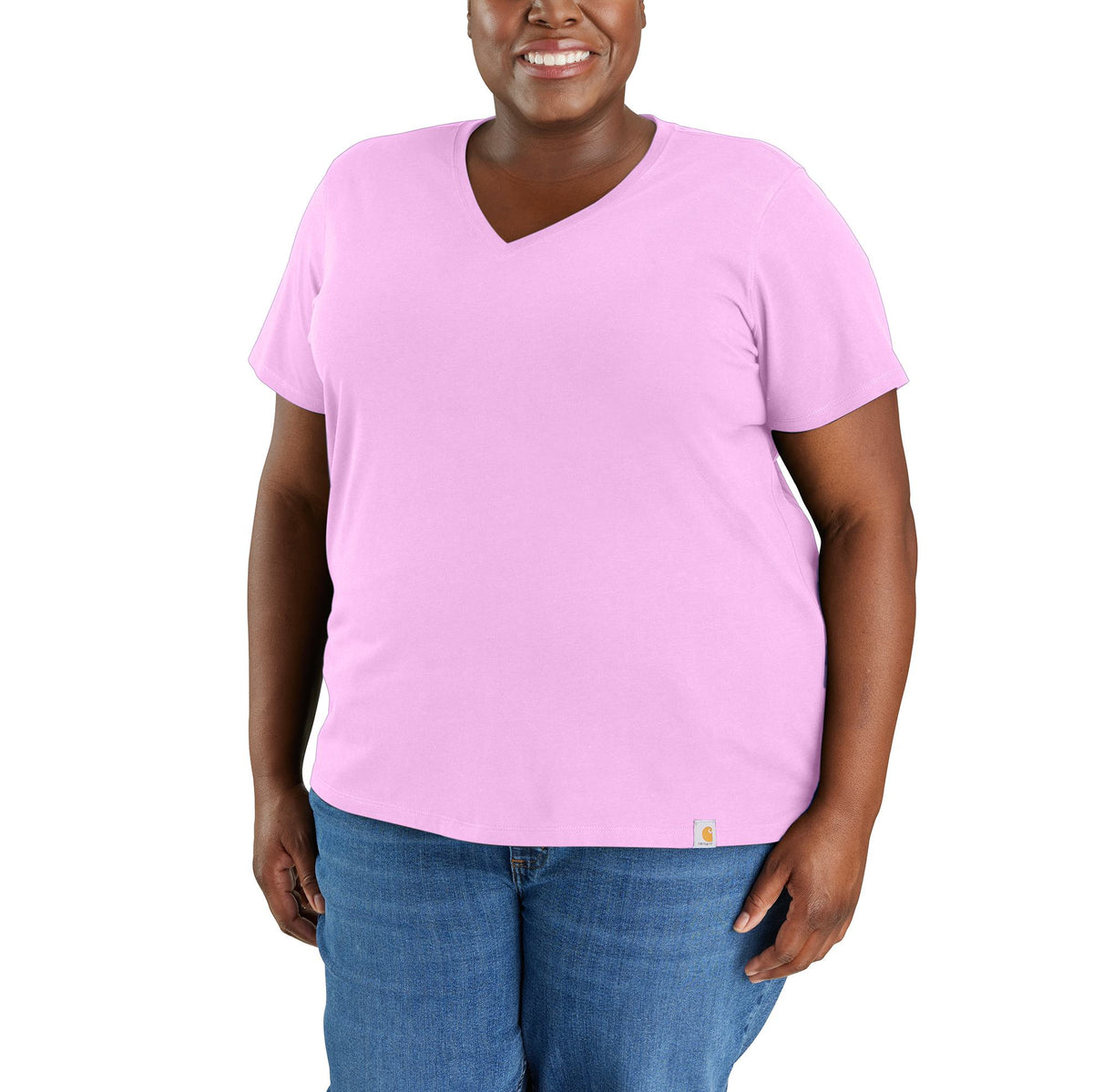 Carhartt Women&#39;s TENCEL Relaxed Fit Short Sleeve V-Neck T-Shirt - Work World - Workwear, Work Boots, Safety Gear