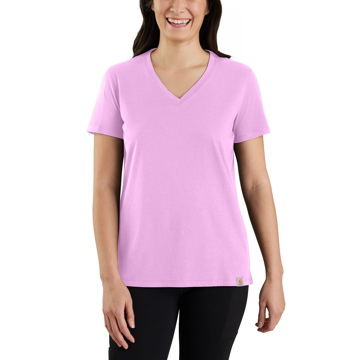 Carhartt Women&#39;s TENCEL Relaxed Fit Short Sleeve V-Neck T-Shirt - Work World - Workwear, Work Boots, Safety Gear