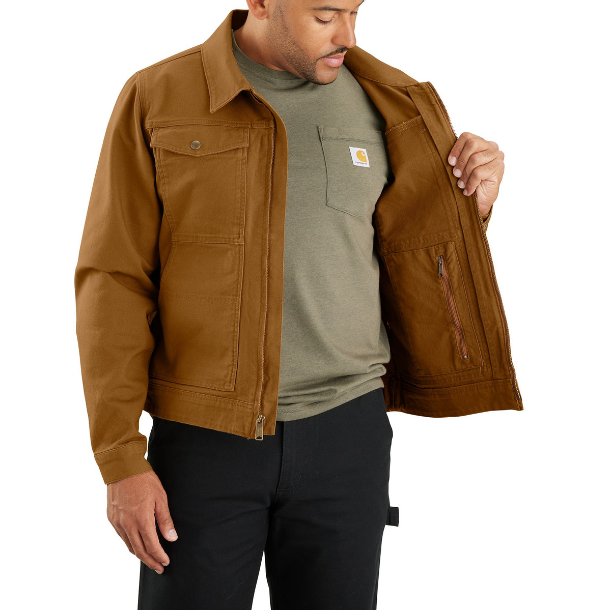 Carhartt Men&#39;s Rugged Flex® Relaxed Fit 6-Pocket Zip Jacket - Work World - Workwear, Work Boots, Safety Gear