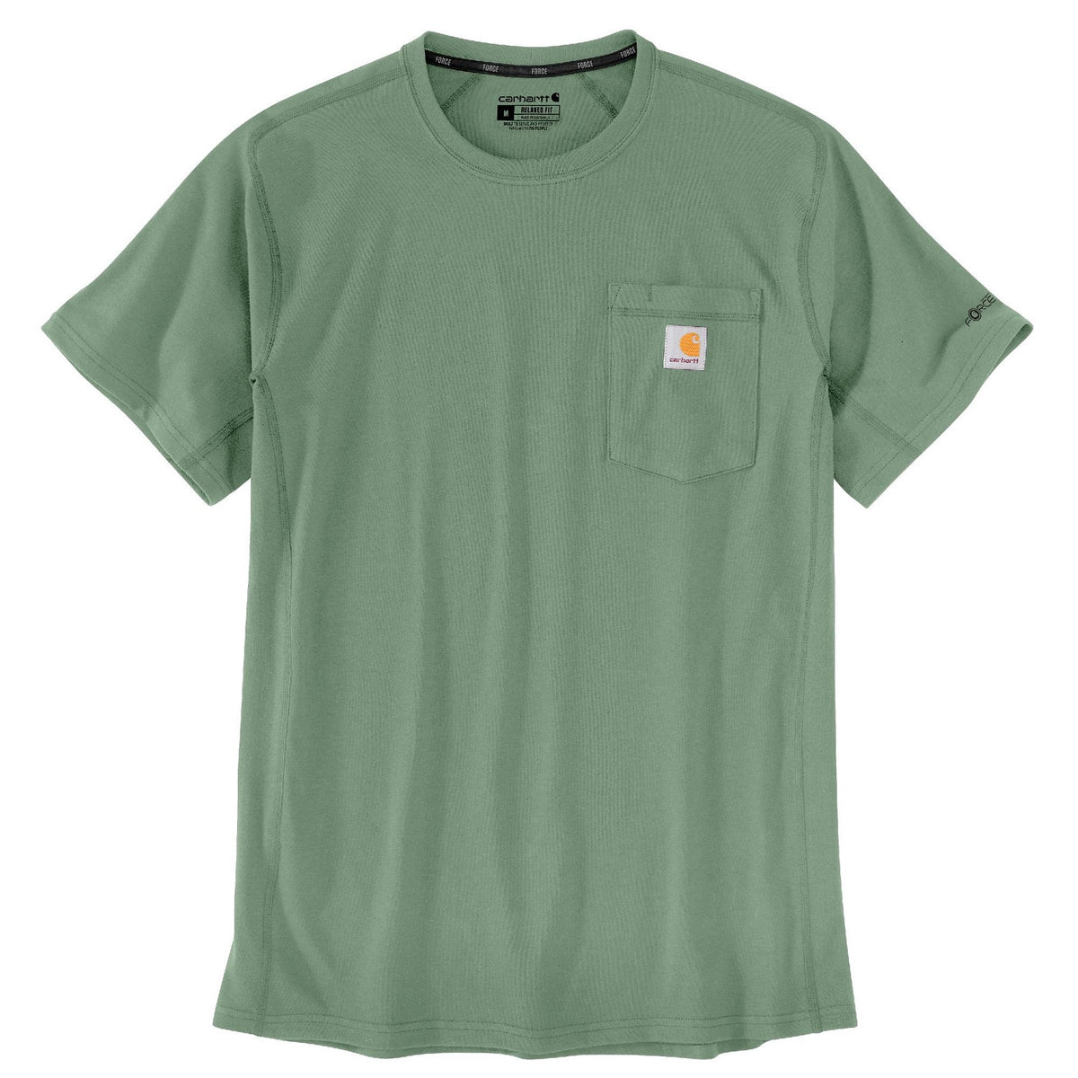Carhartt Men&#39;s Force® Relaxed Fit Midweight Short Sleeve Pocket Tee_ Loden Frost - Work World - Workwear, Work Boots, Safety Gear