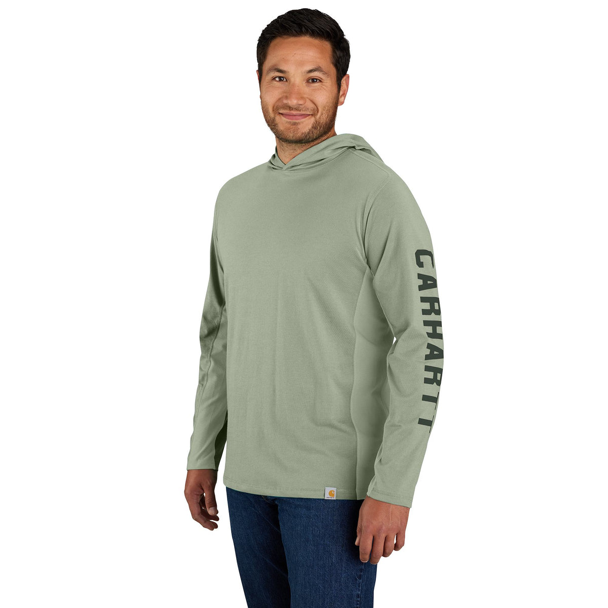 Carhartt Men&#39;s Force® Relaxed Fit Long Sleeve Logo Graphic Hooded Tee - Work World - Workwear, Work Boots, Safety Gear