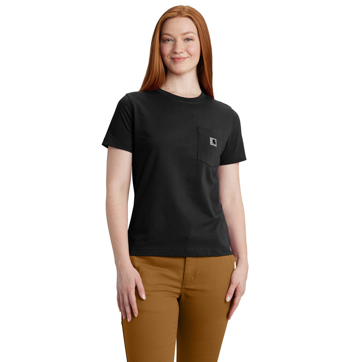 Carhartt Women&#39;s Relaxed Fit Lightweight Chest Pocket Short Sleeve T-Shirt - Work World - Workwear, Work Boots, Safety Gear