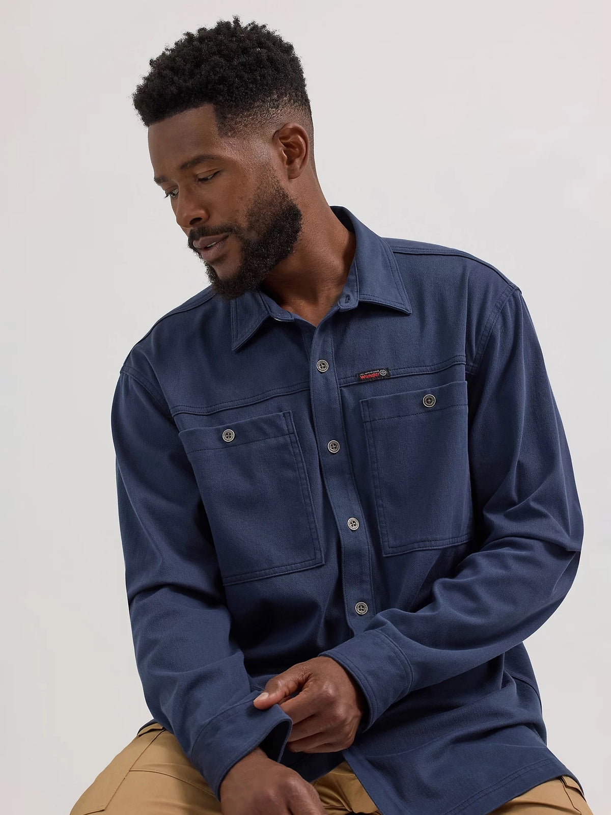 Wrangler ATG Men&#39;s Knit Button-Down Long Sleeve Work Shirt - Work World - Workwear, Work Boots, Safety Gear
