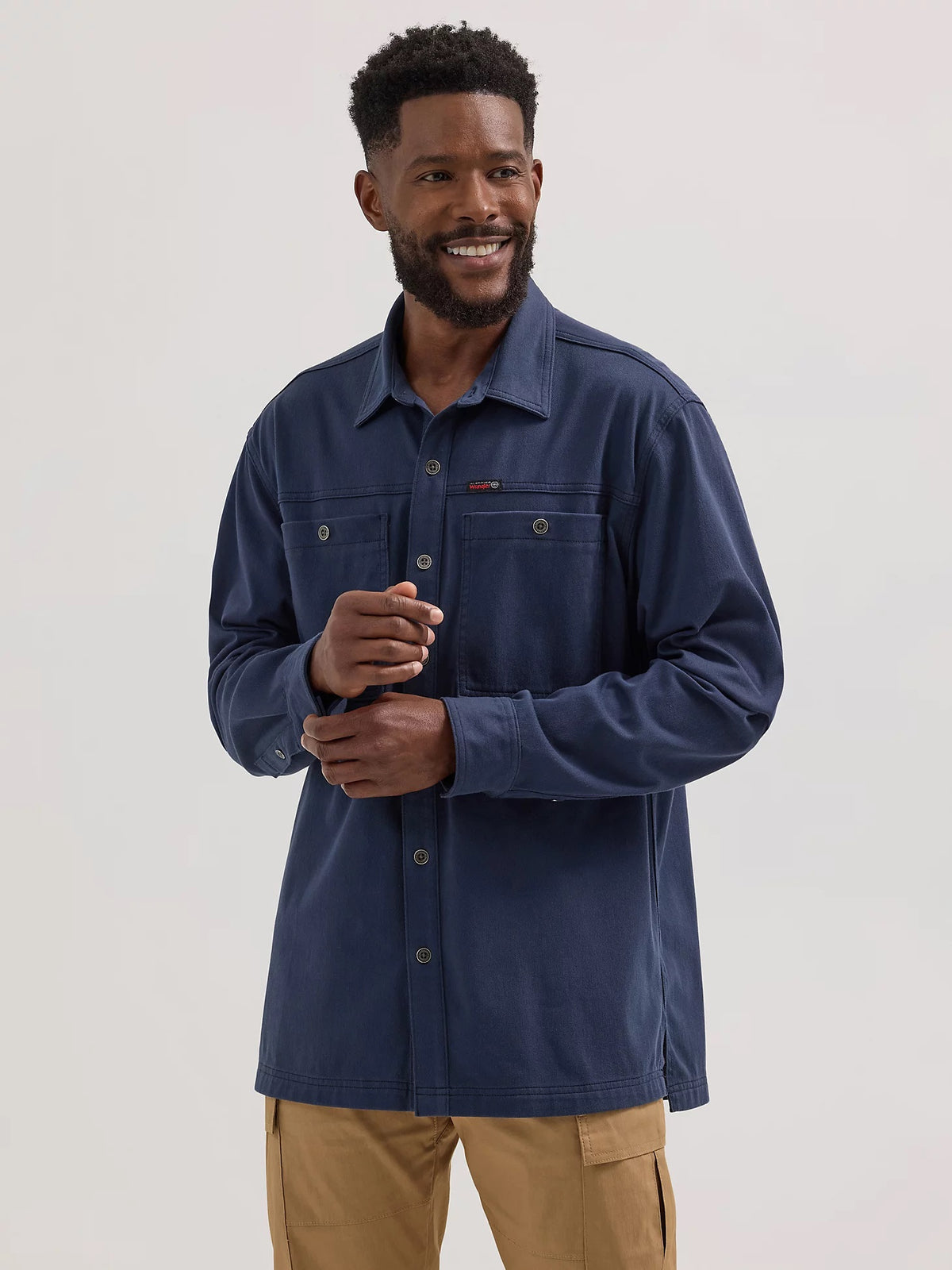 Wrangler ATG Men&#39;s Knit Button-Down Long Sleeve Work Shirt - Work World - Workwear, Work Boots, Safety Gear