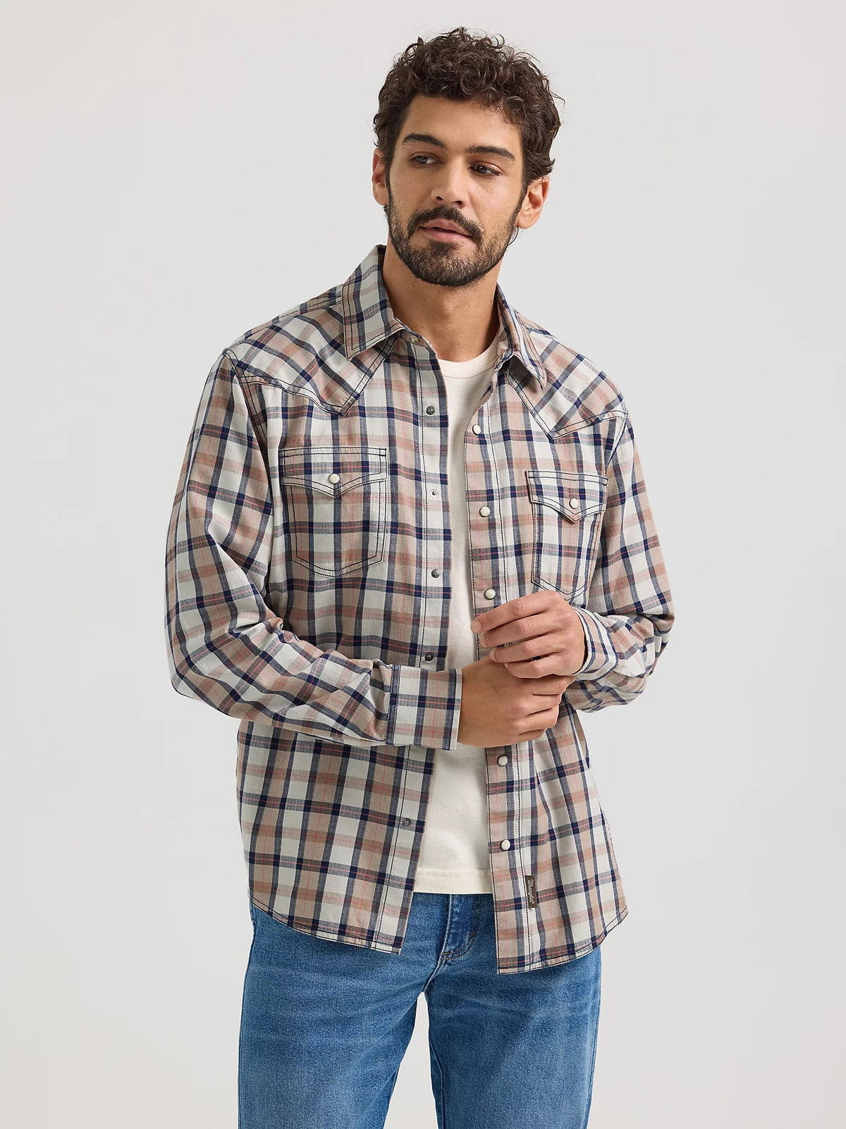 Wrangler Men&#39;s Retro® Premium Snap-Up Plaid Long Sleeve Work Shirt - Work World - Workwear, Work Boots, Safety Gear