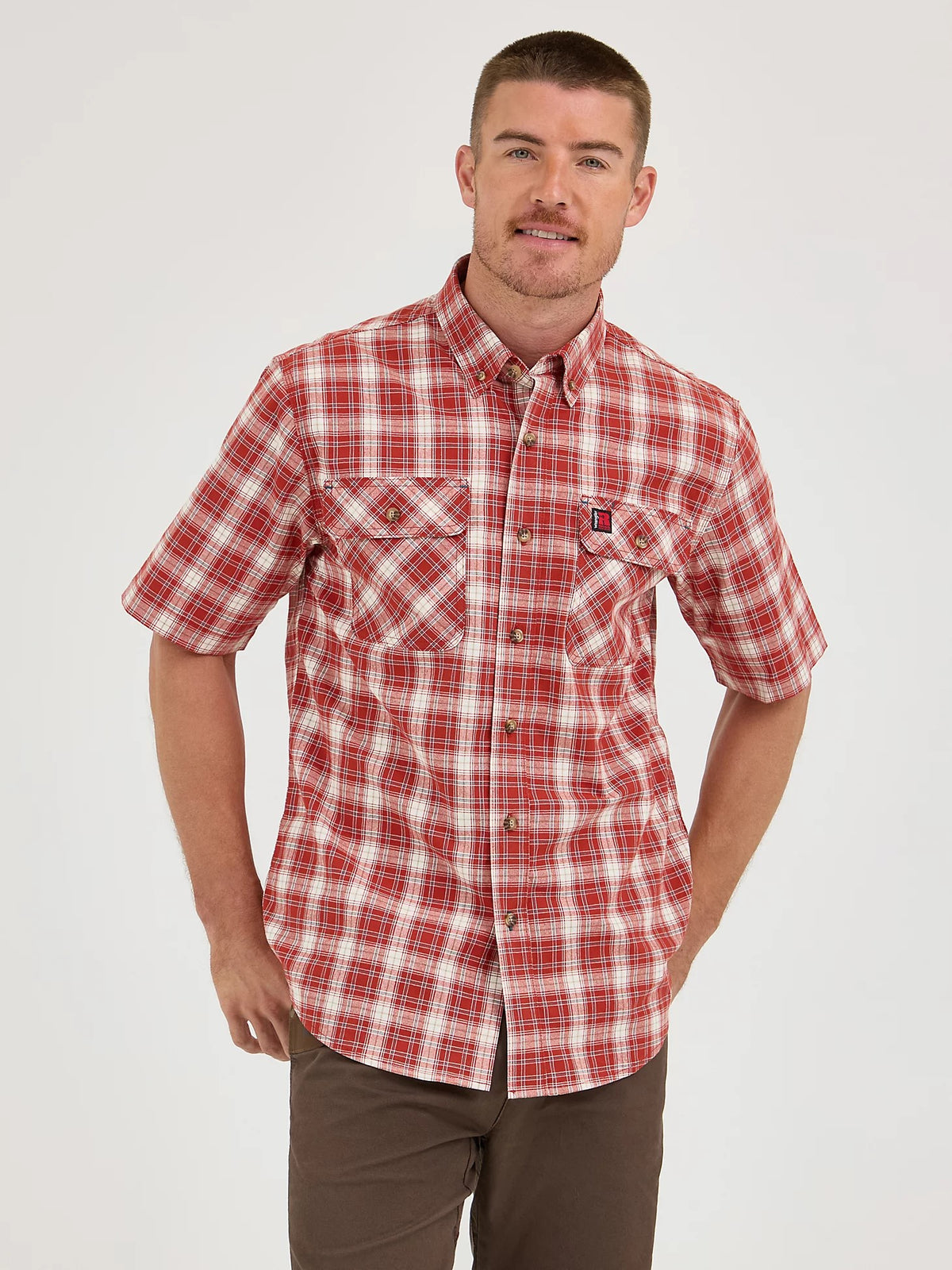 Wrangler RIGGS Workwear® Men&#39;s Foreman Button-Down Short Sleeve Work Shirt - Work World - Workwear, Work Boots, Safety Gear
