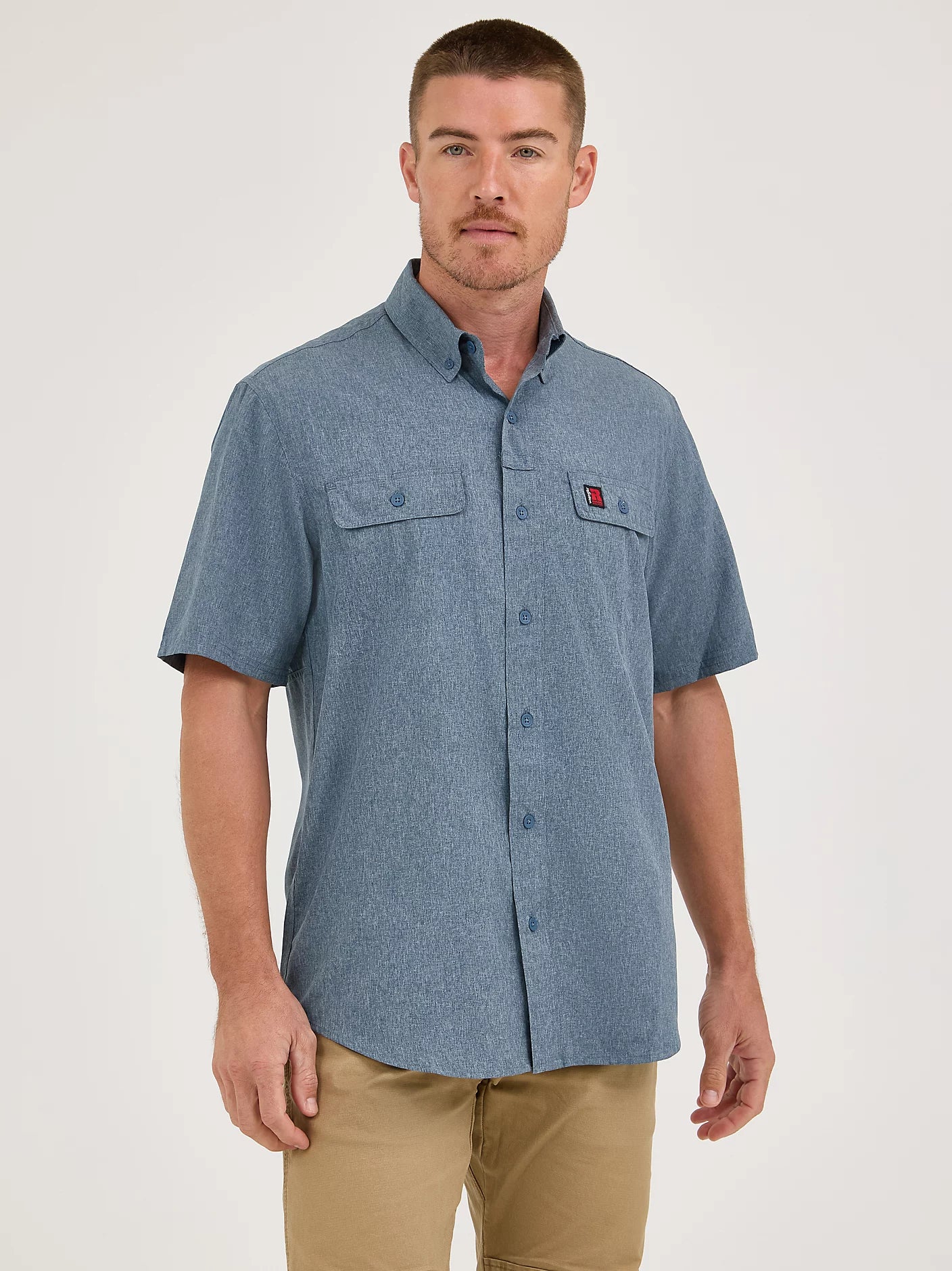 Wrangler RIGGS Men's Lightweight Vented Button-Down Short Sleeve Work Shirt - Work World - Workwear, Work Boots, Safety Gear