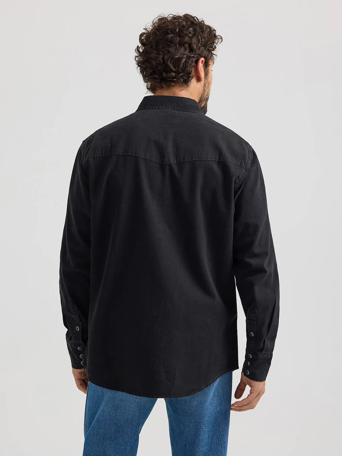 Wrangler Men&#39;s Denim Snap-Front Long Sleeve Work Shirt - Work World - Workwear, Work Boots, Safety Gear