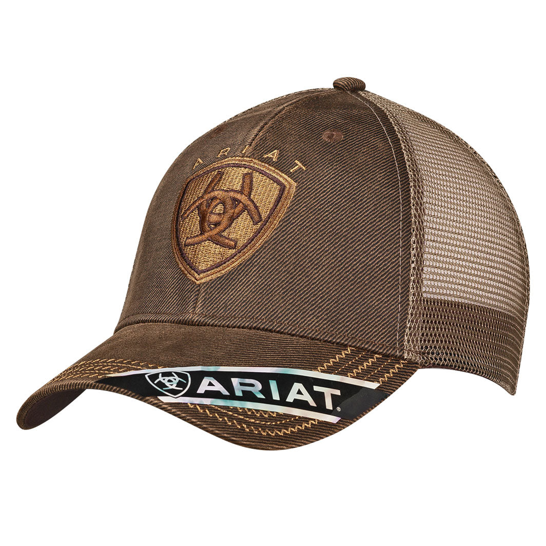 Ariat Oilskin Logo Mesh Velcro Cap - Work World - Workwear, Work Boots, Safety Gear