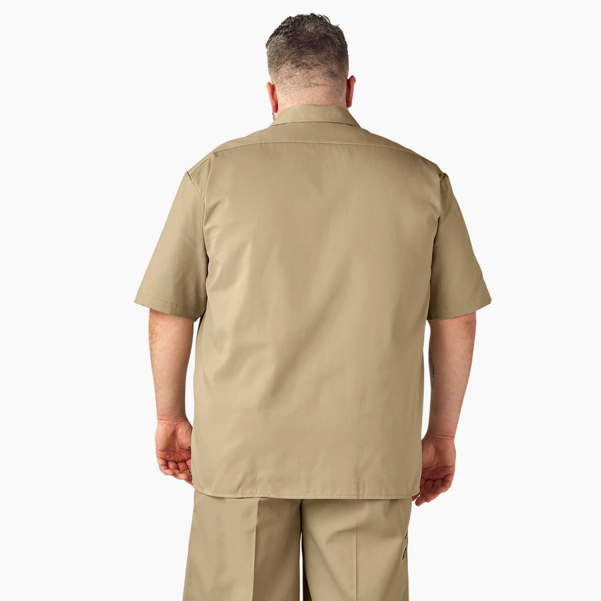 Dickies Men&#39;s Short Sleeve Work Shirt_Khaki - KEEP OFFLINE, PFAS - Work World - Workwear, Work Boots, Safety Gear