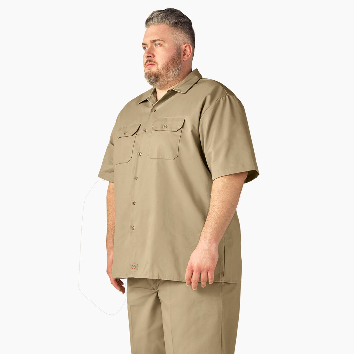 Dickies Men&#39;s Short Sleeve Work Shirt_Khaki - KEEP OFFLINE, PFAS - Work World - Workwear, Work Boots, Safety Gear