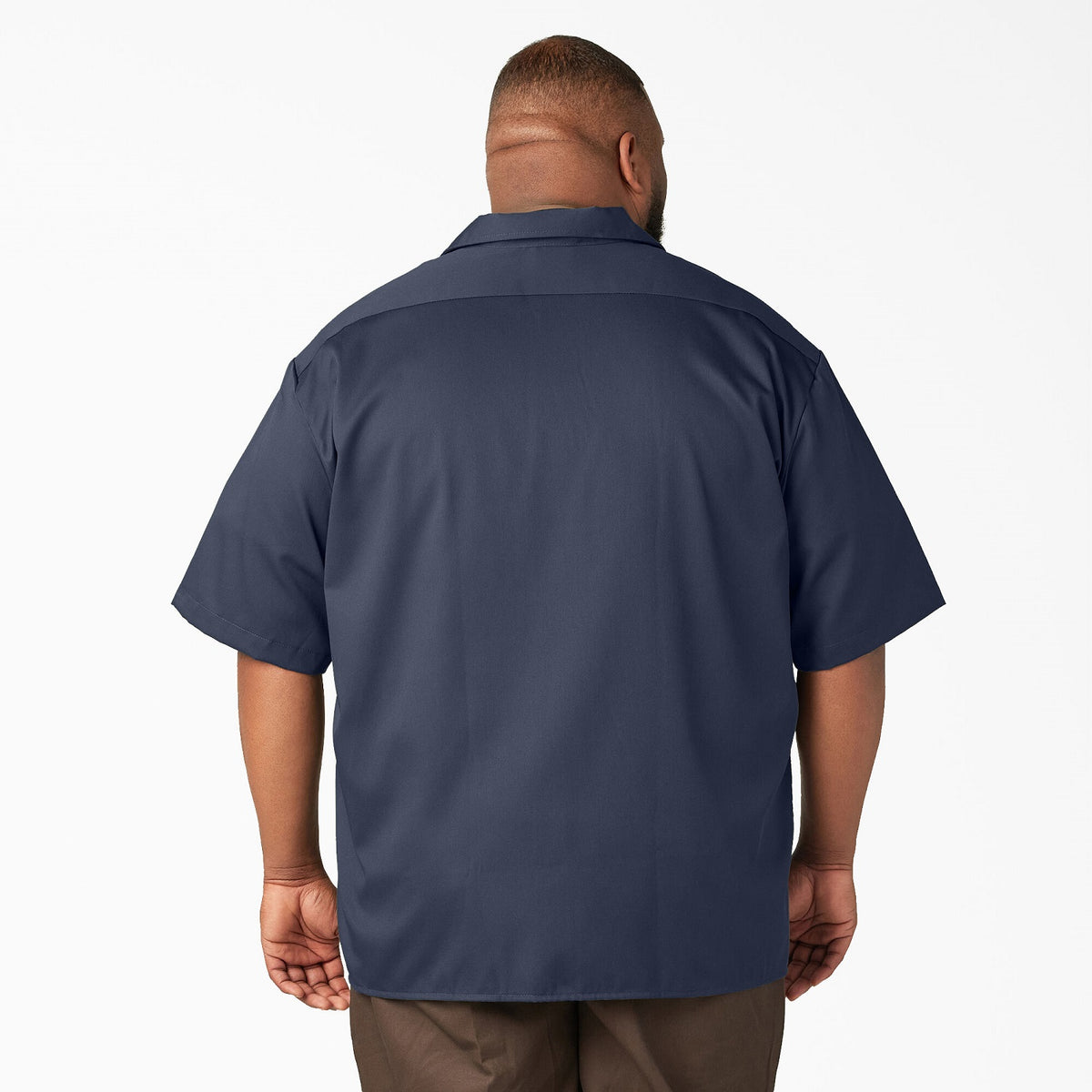 Dickies Men&#39;s Short Sleeve Work Shirt_Navy - KEEP OFFLINE, PFAS - Work World - Workwear, Work Boots, Safety Gear