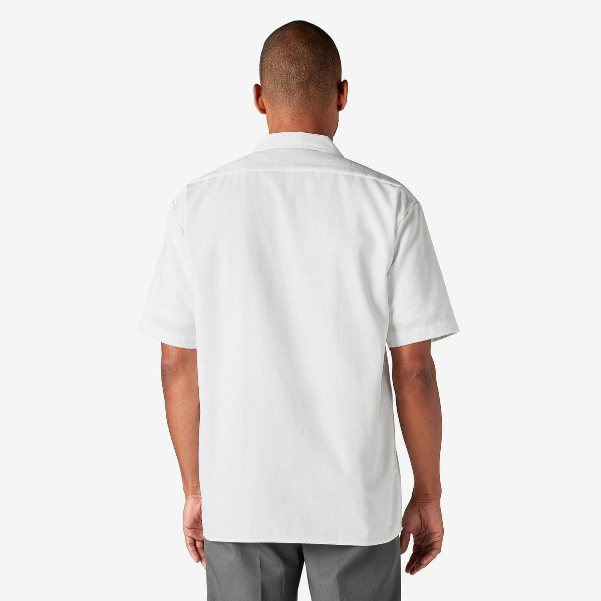 Dickies Men&#39;s Short Sleeve Work Shirt_White - KEEP OFFLINE, PFAS - Work World - Workwear, Work Boots, Safety Gear