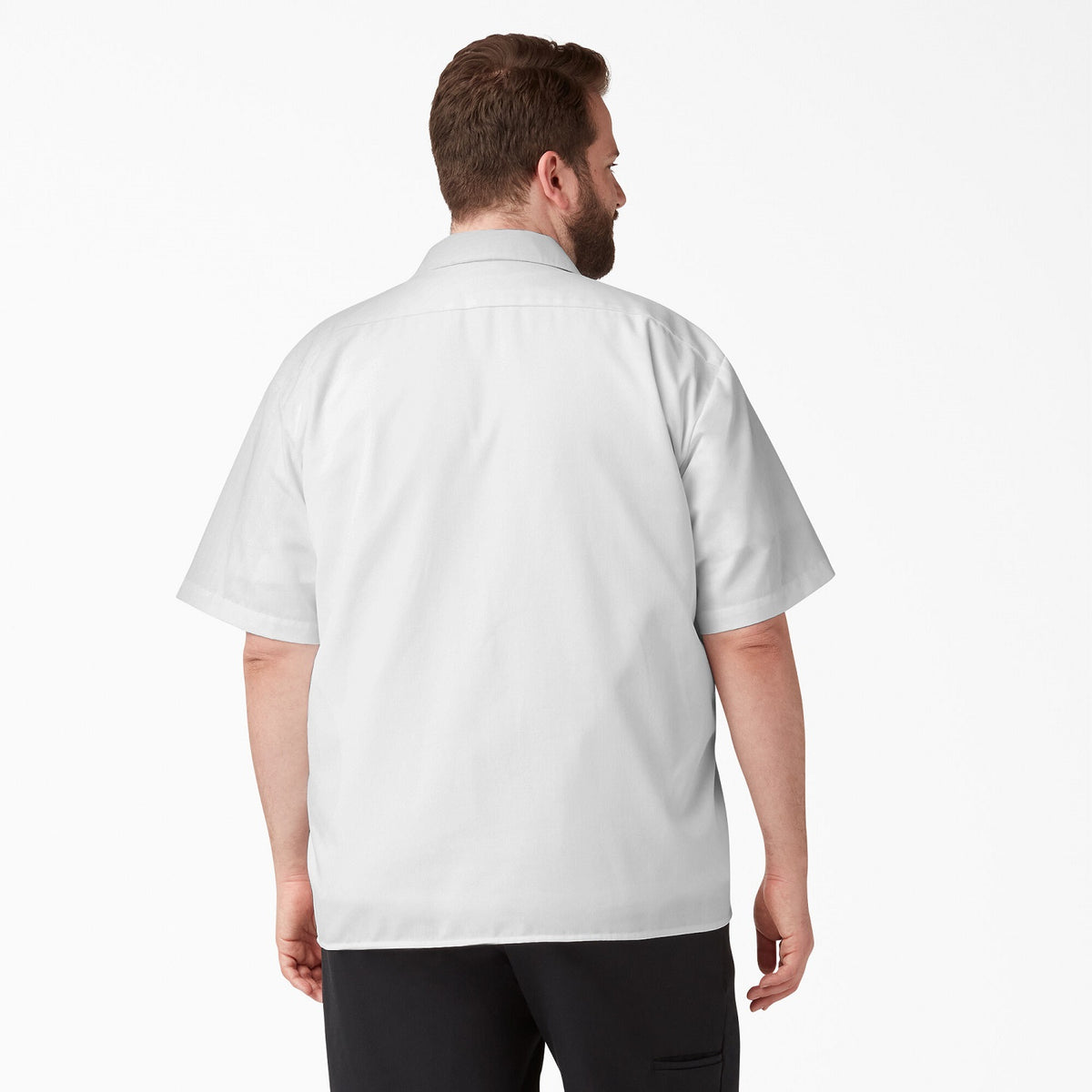 Dickies Men&#39;s Short Sleeve Work Shirt_White - KEEP OFFLINE, PFAS - Work World - Workwear, Work Boots, Safety Gear