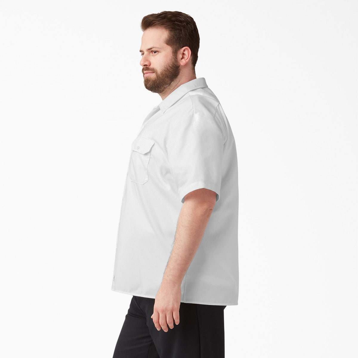 Dickies Men&#39;s Short Sleeve Work Shirt_White - KEEP OFFLINE, PFAS - Work World - Workwear, Work Boots, Safety Gear