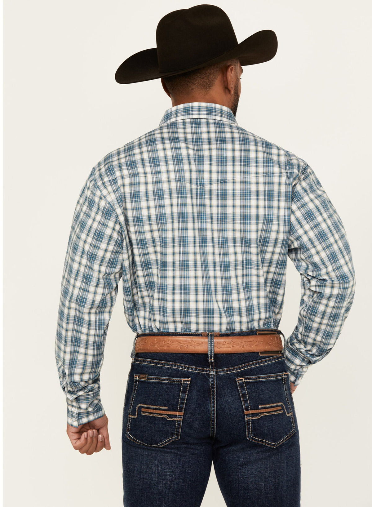 Wrangler Men&#39;s Wrinkle Resist Snap-Up Plaid Long Sleeve Work Shirt - Work World - Workwear, Work Boots, Safety Gear