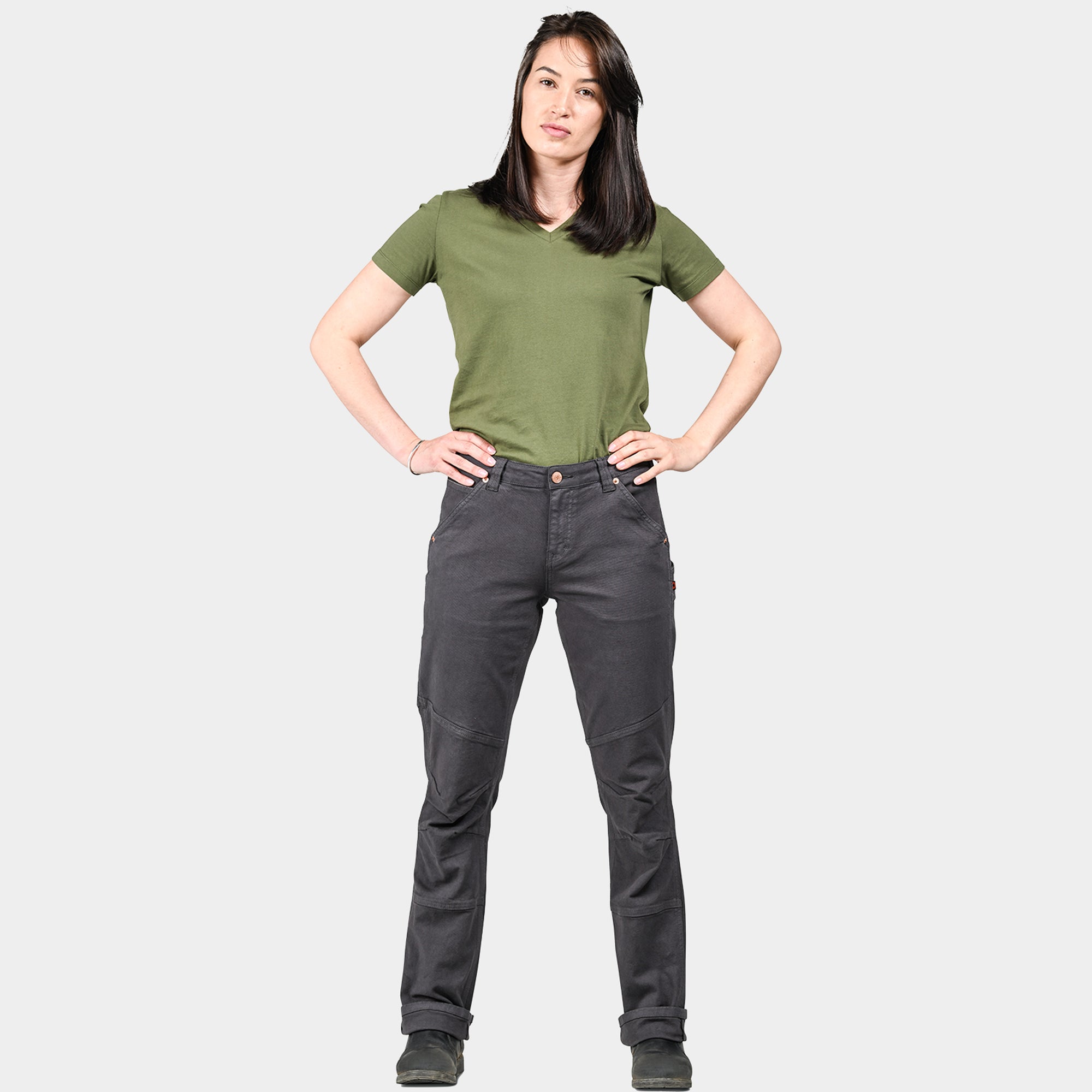 Dovetail Workwear Women's GO TO Double-Front Canvas Stretch Pant - Work World - Workwear, Work Boots, Safety Gear