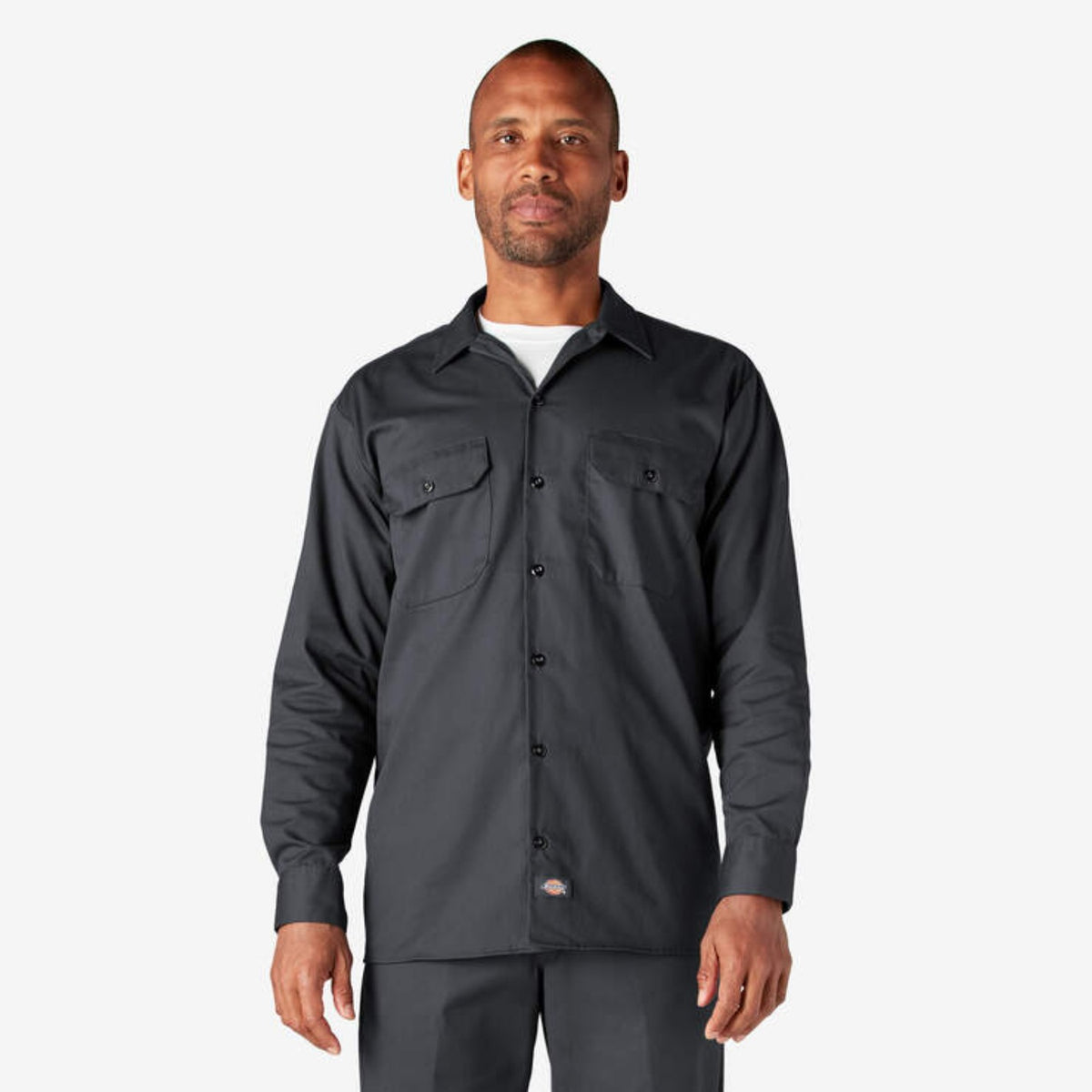 Dickies Men&#39;s Button-Down Chest Pocket Long Sleeve Work Shirt - Work World - Workwear, Work Boots, Safety Gear