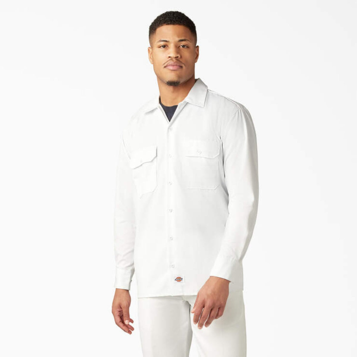 Dickies Men&#39;s Button-Down Chest Pocket Long Sleeve Work Shirt - Work World - Workwear, Work Boots, Safety Gear