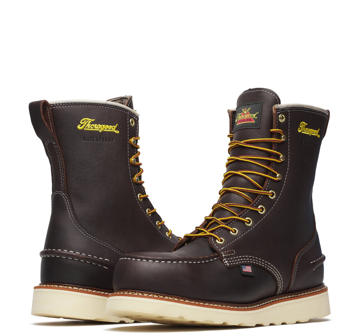 Thorogood Men&#39;s 1957 Series MAXWear Wedge Moc-Toe Waterproof 8&quot; Steel Toe Work Boot - Work World - Workwear, Work Boots, Safety Gear