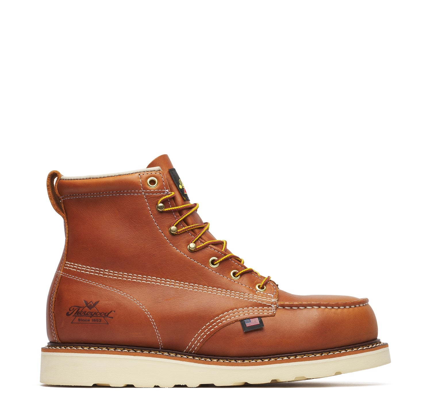 Thorogood Men's American Heritage MAXWear Wedge 6" Steel Toe Work Boot_Tobacco - Work World - Workwear, Work Boots, Safety Gear