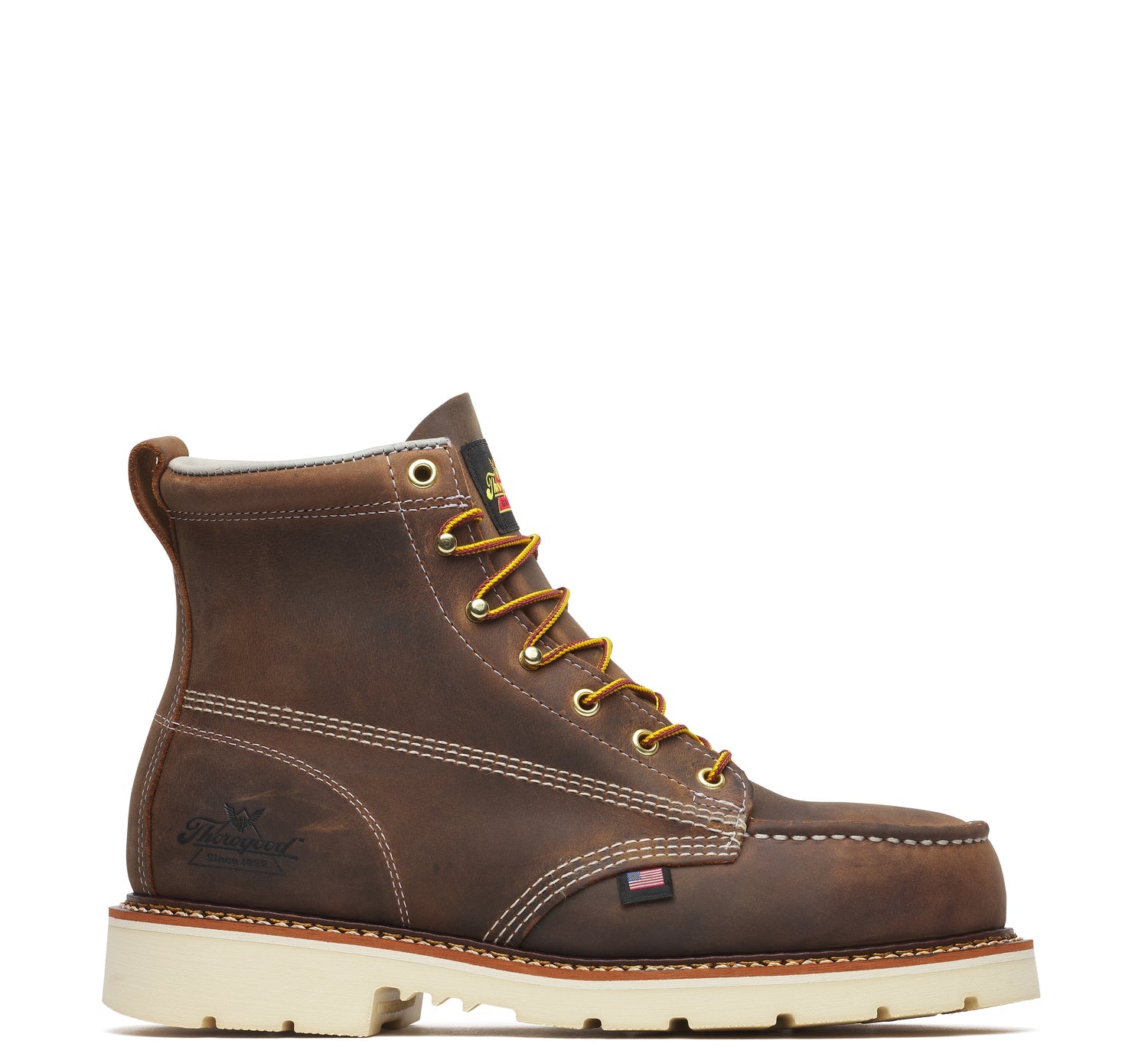 Thorogood Men's American Heritage Moc 6" Steel Toe Boot_Trail Crazyhorse - Work World - Workwear, Work Boots, Safety Gear