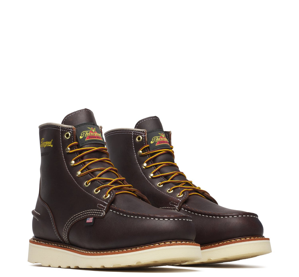 Thorogood Men&#39;s 1957 Series Moc Toe Waterproof 6&quot; Boot_Briar Pitstop - Work World - Workwear, Work Boots, Safety Gear