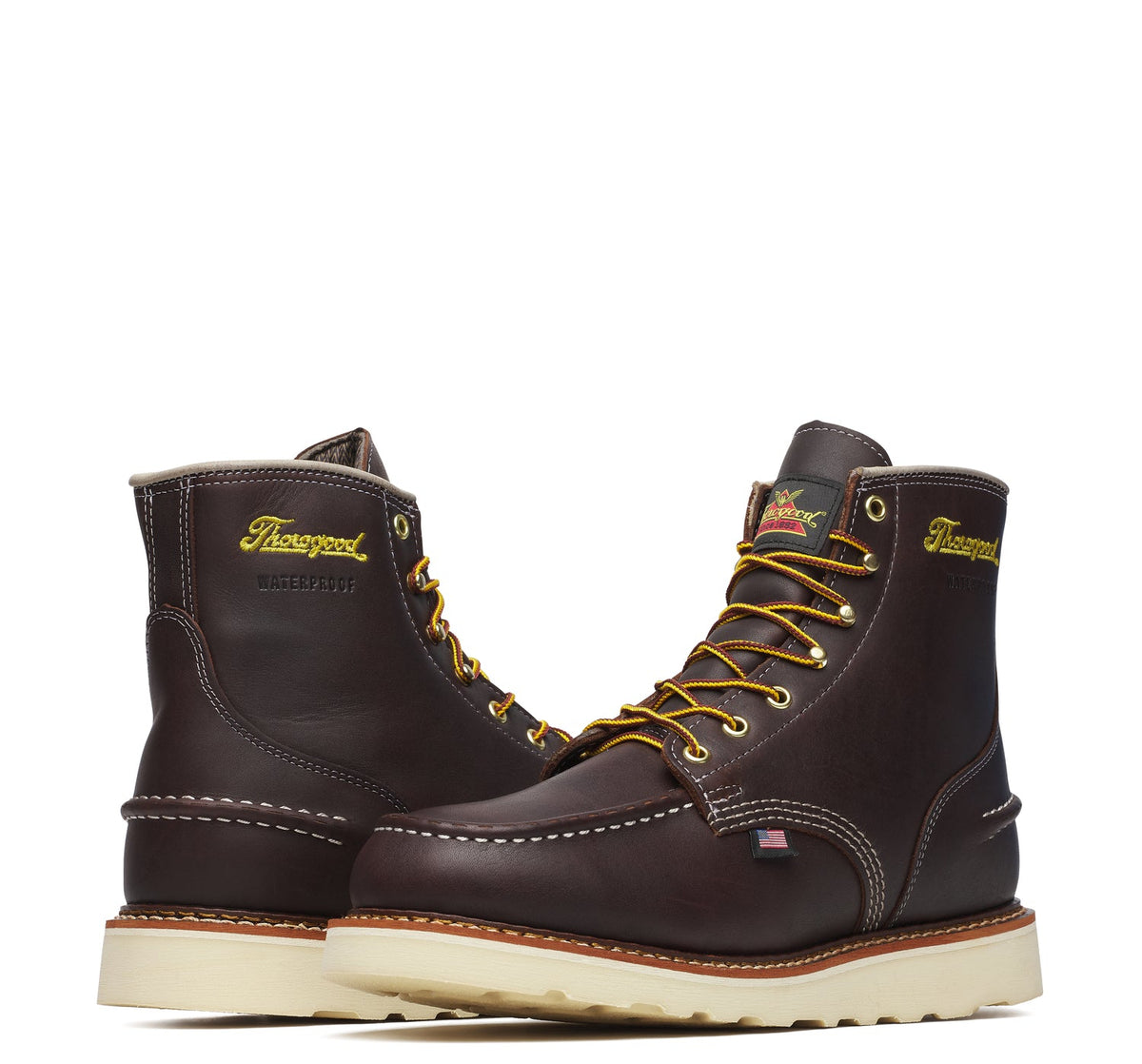 Thorogood Men&#39;s 1957 Series Moc Toe Waterproof 6&quot; Boot_Briar Pitstop - Work World - Workwear, Work Boots, Safety Gear