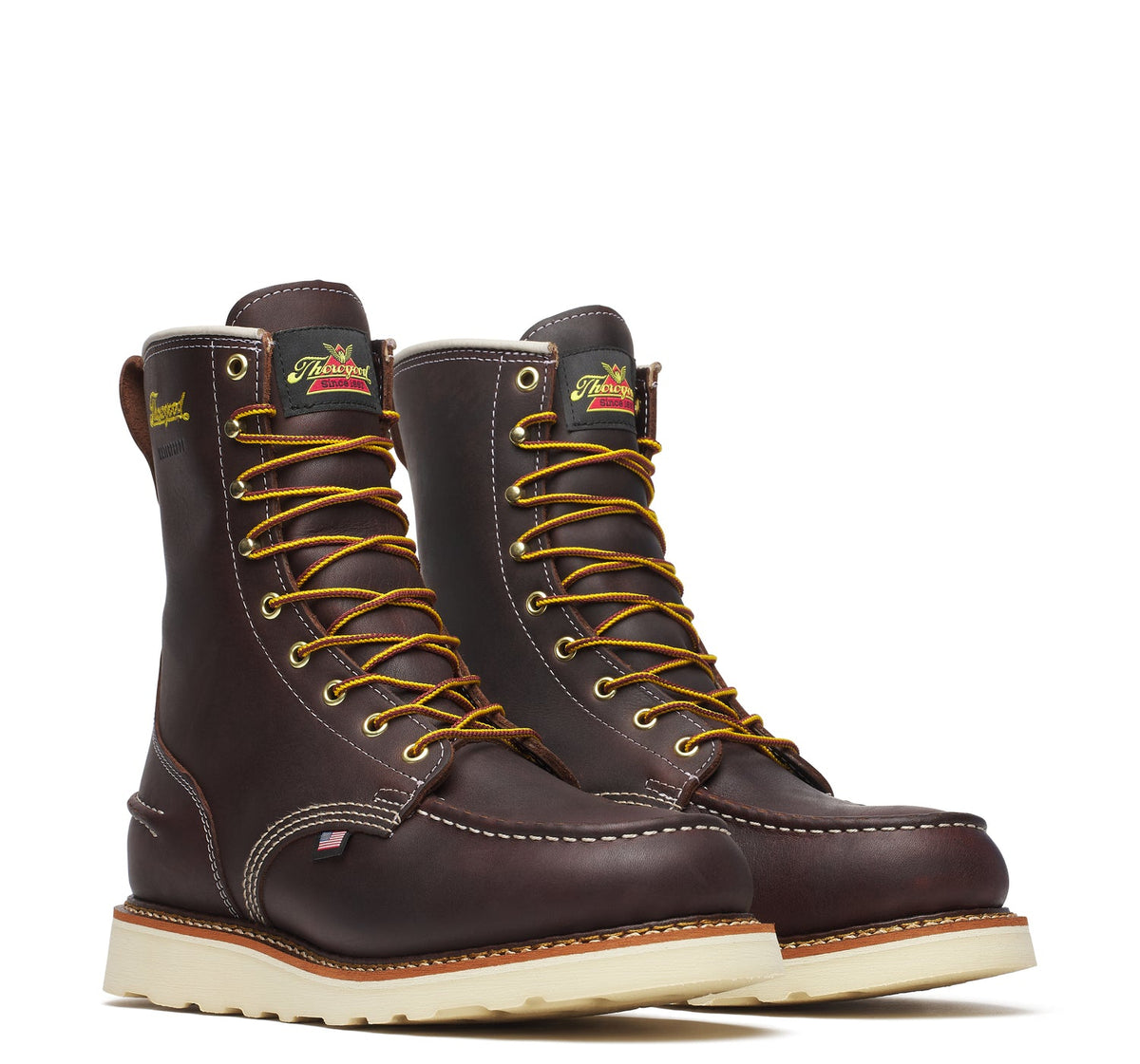 Thorogood Men&#39;s 1957 Series MAXWear Wedge Moc-Toe Waterproof 8&quot; Soft Toe Work Boot - Work World - Workwear, Work Boots, Safety Gear