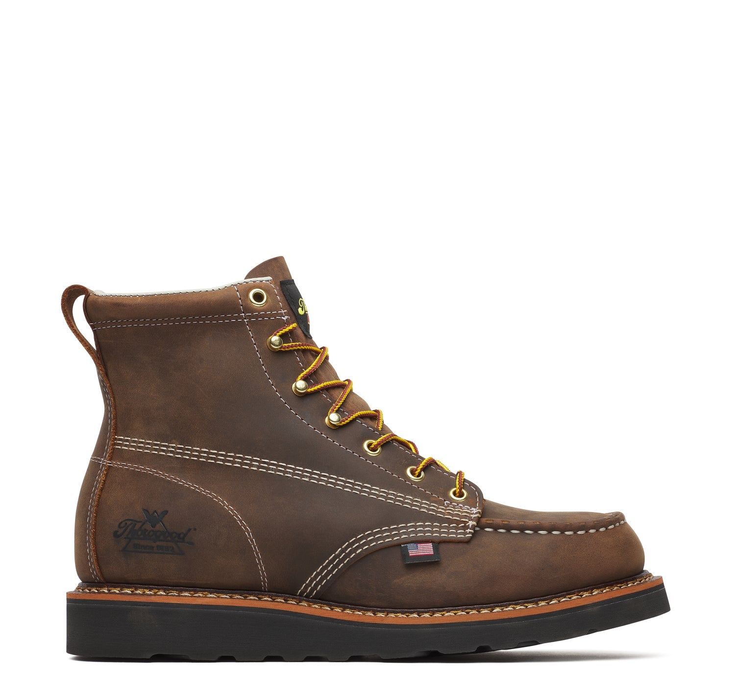 Thorogood Men's American Heritage 6" Moc Toe Wedge Boot - Work World - Workwear, Work Boots, Safety Gear