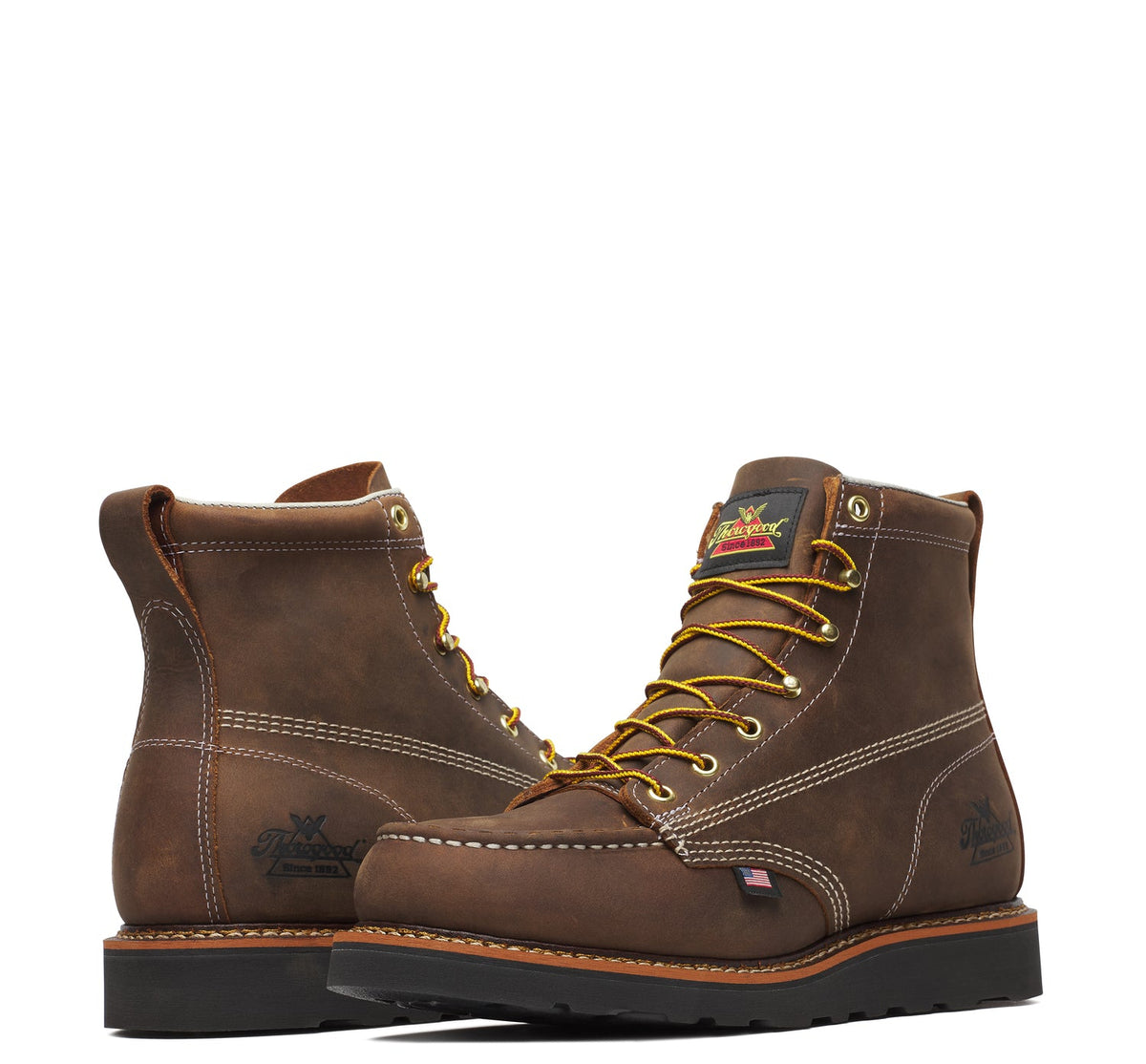 Thorogood Men&#39;s American Heritage 6&quot; Moc Toe Wedge Boot - Work World - Workwear, Work Boots, Safety Gear