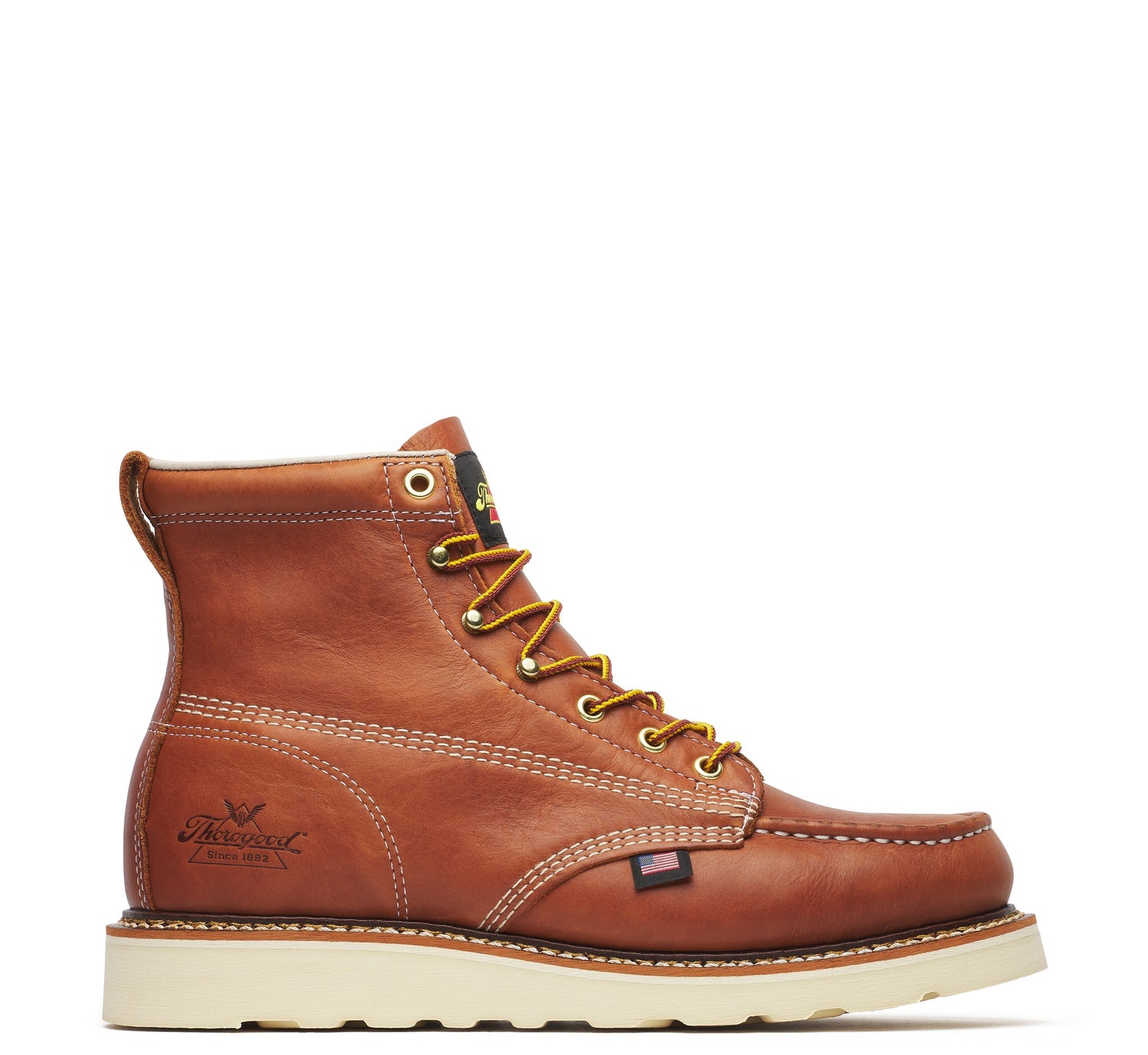Thorogood Men's American Heritage MAXWear Wedge 6" Soft Toe Work Boot_Tobacco - Work World - Workwear, Work Boots, Safety Gear