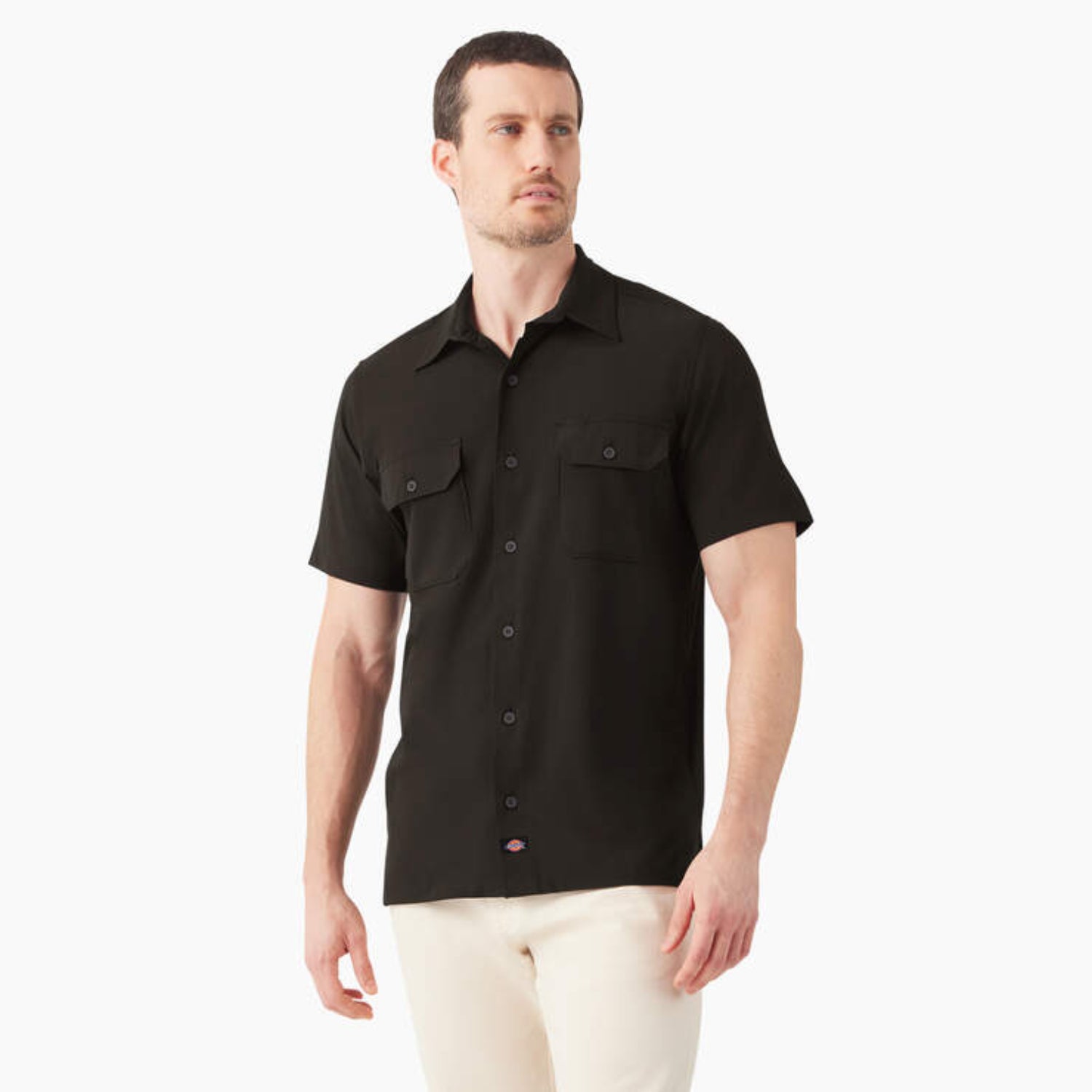 Dickies Men's Performance Button-Down Short Sleeve Work Shirt - Work World - Workwear, Work Boots, Safety Gear