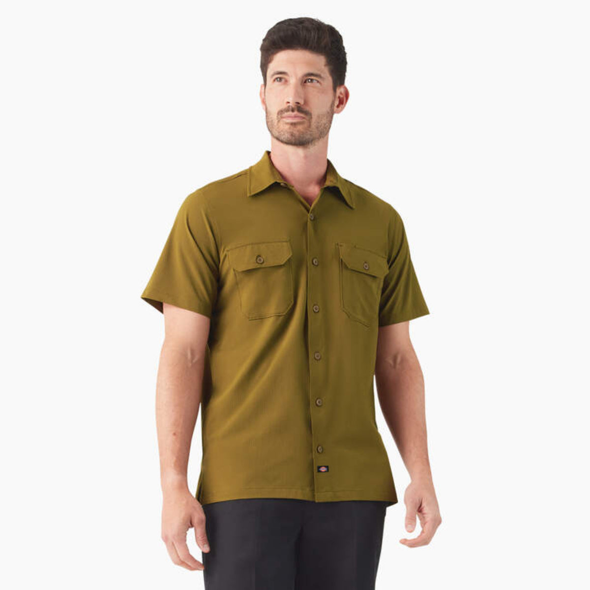 Dickies Men&#39;s Performance Button-Down Short Sleeve Work Shirt - Work World - Workwear, Work Boots, Safety Gear