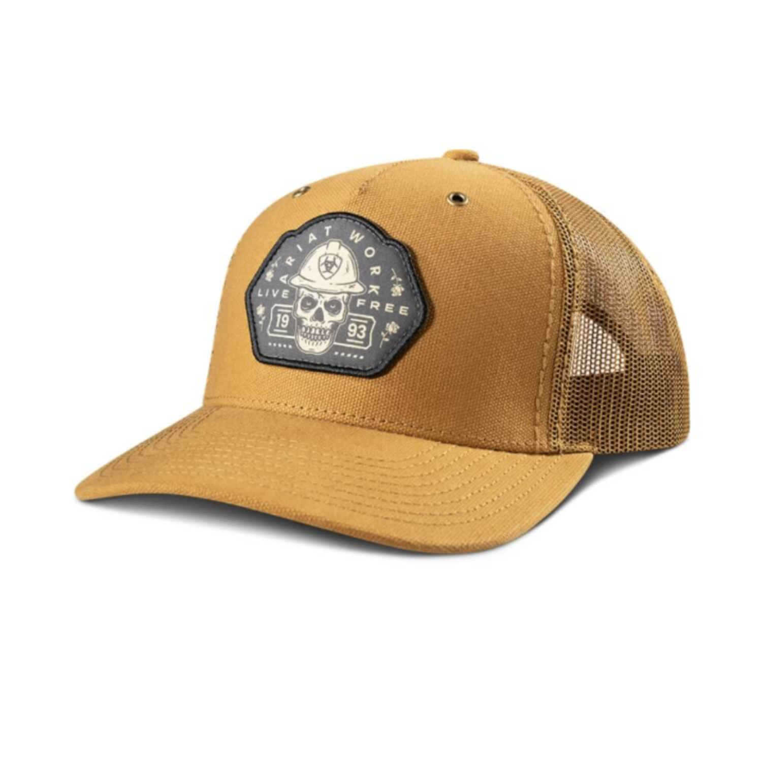 Ariat Men's Hard Hat Skull Graphic Patch Mesh Back Hat - Work World - Workwear, Work Boots, Safety Gear