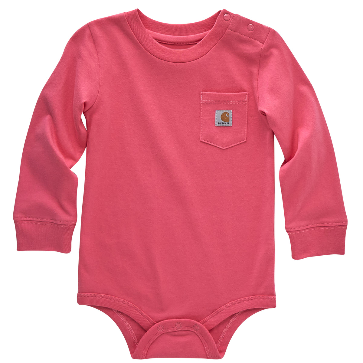 Carhartt Infant Long Sleeve Logo Chest Pocket Bodysuit - Work World - Workwear, Work Boots, Safety Gear
