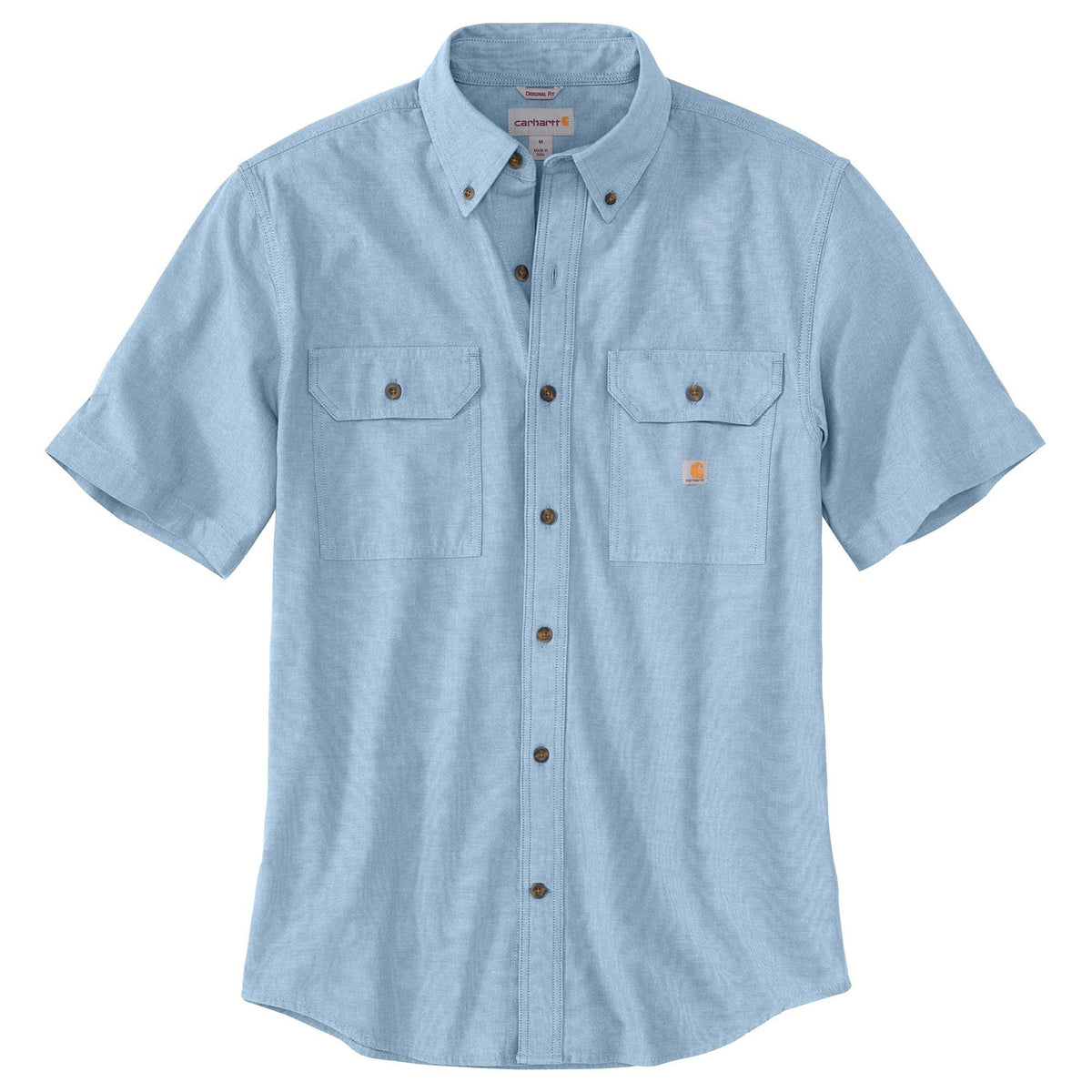 Carhartt Men&#39;s Loose Fit Midweight Chambray Short Sleeve Shirt - Work World - Workwear, Work Boots, Safety Gear