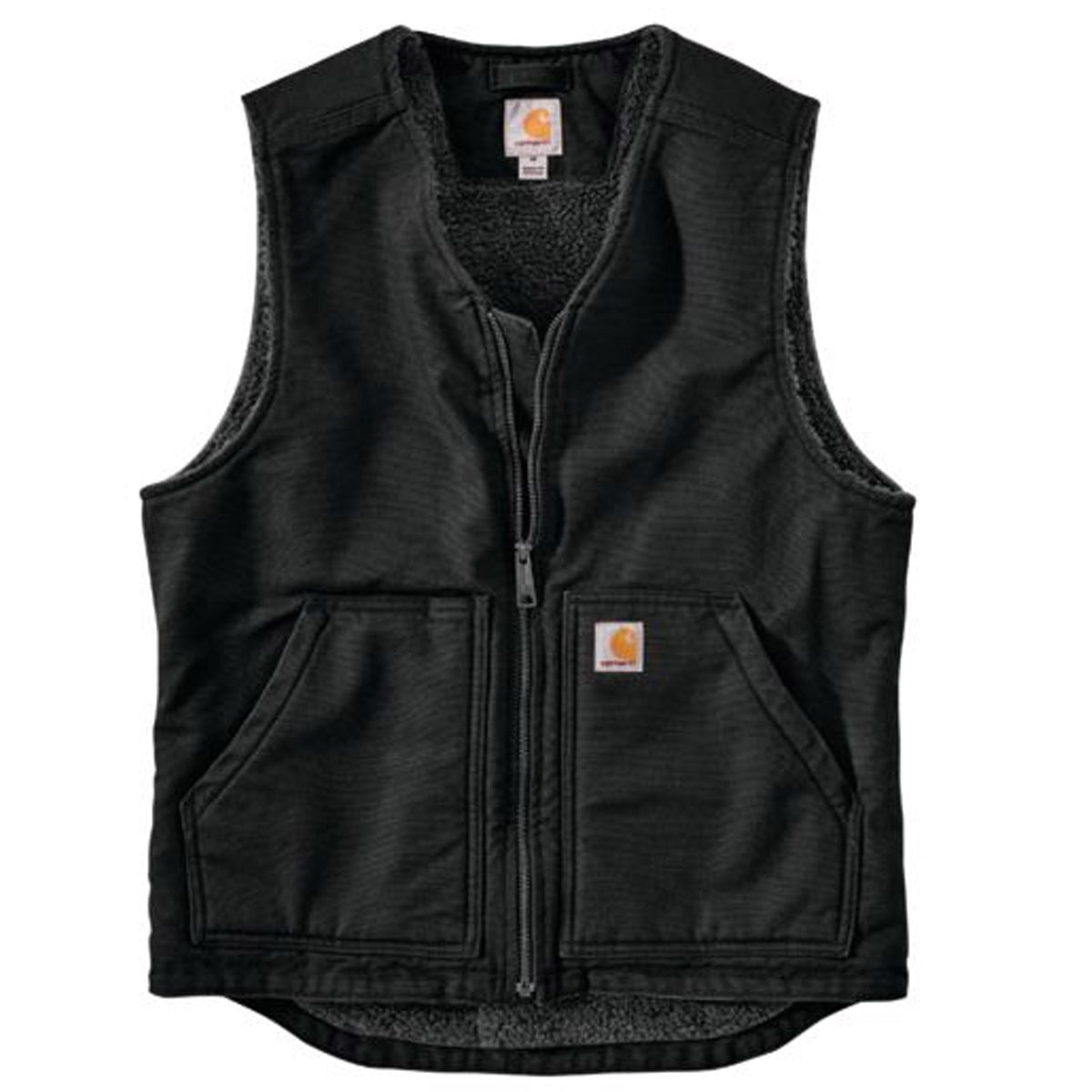 Carhartt Men&#39;s Washed Duck Sherpa Lined Vest - Work World - Workwear, Work Boots, Safety Gear